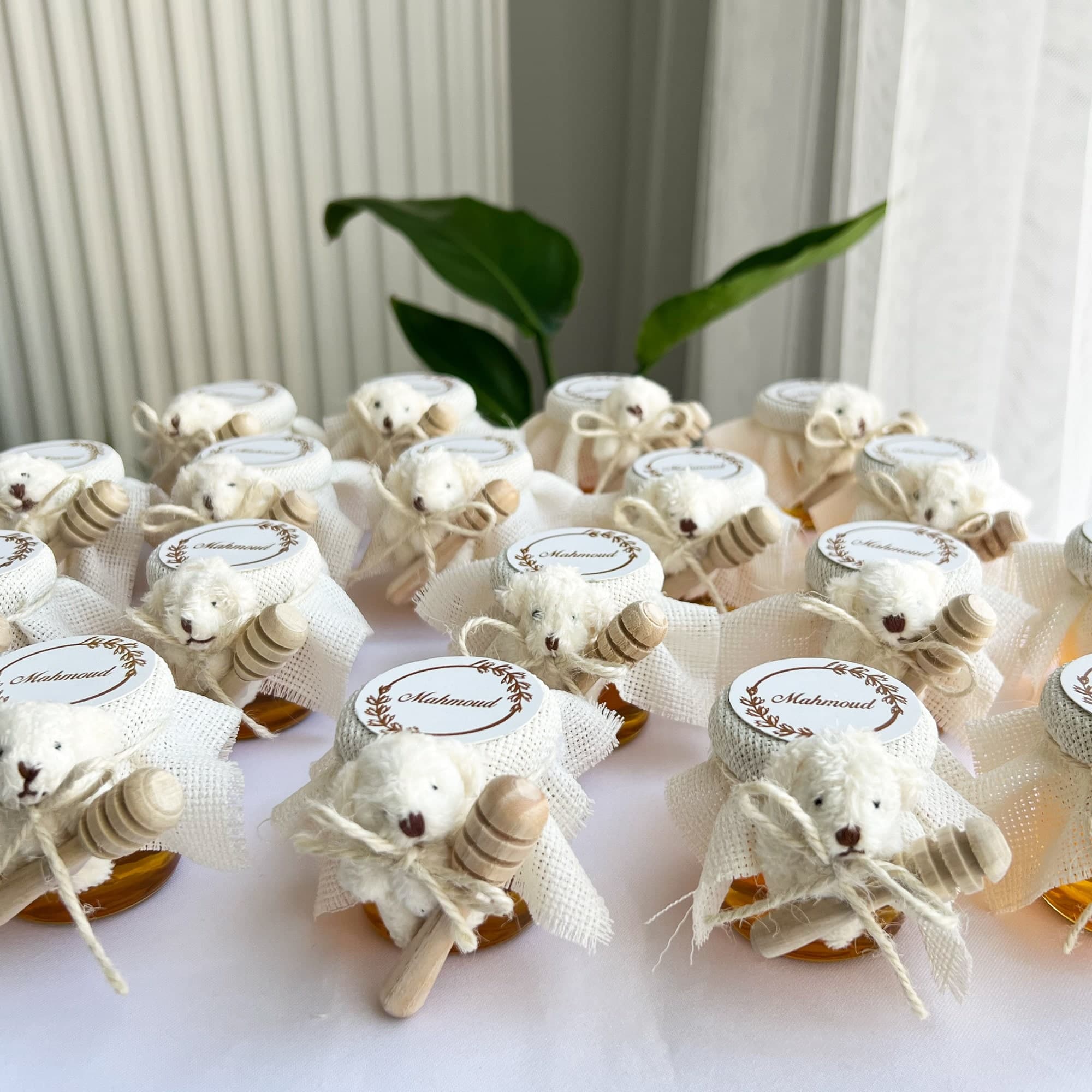 Teddy Bear Honey Jar: Personalized Party Favor Gift (40cc) - image 5