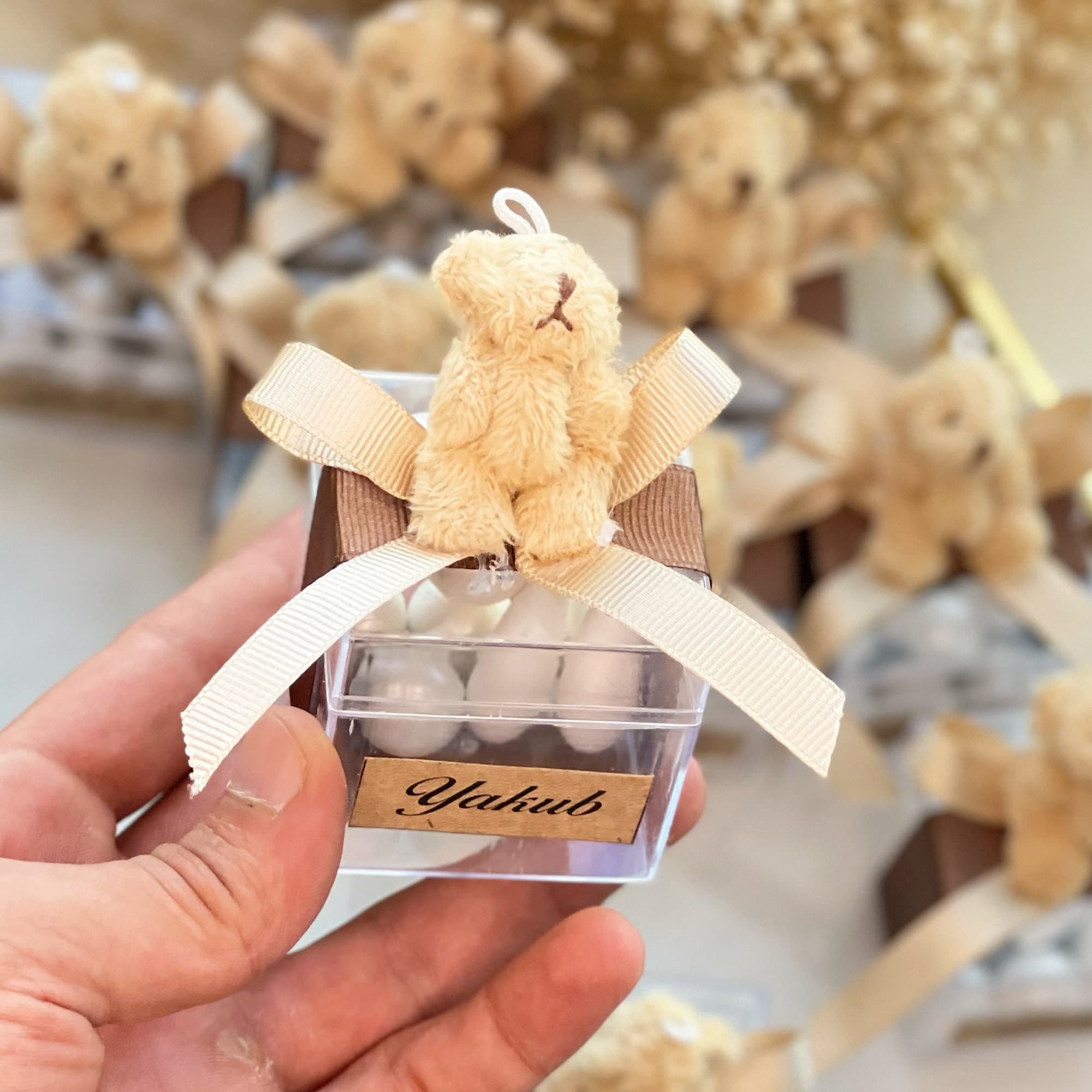 Custom Plush Teddy Bear Keychain, Birthday, Baby Shower Favors - image 3