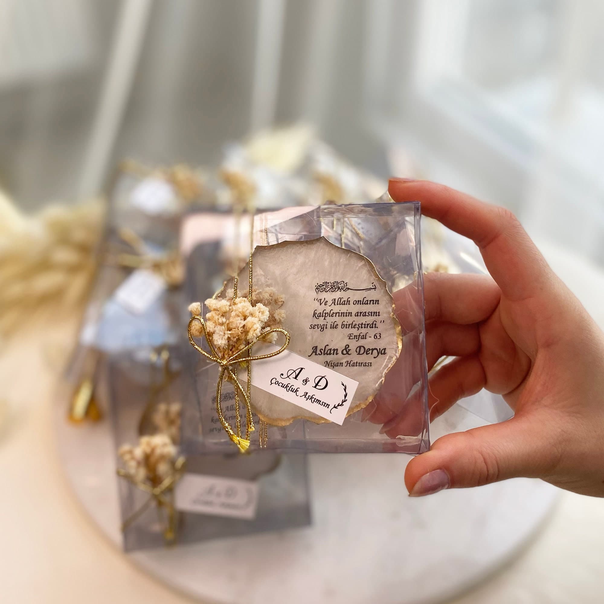 Personalized Epoxy Magnet Favors, Scattered Stone Decor - image 5