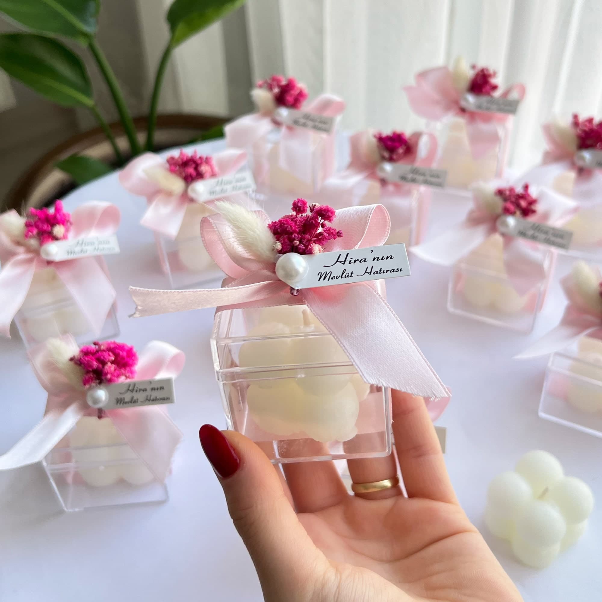 Bubble Candle Favors, Wedding Baptism Engagement Thank You Gift