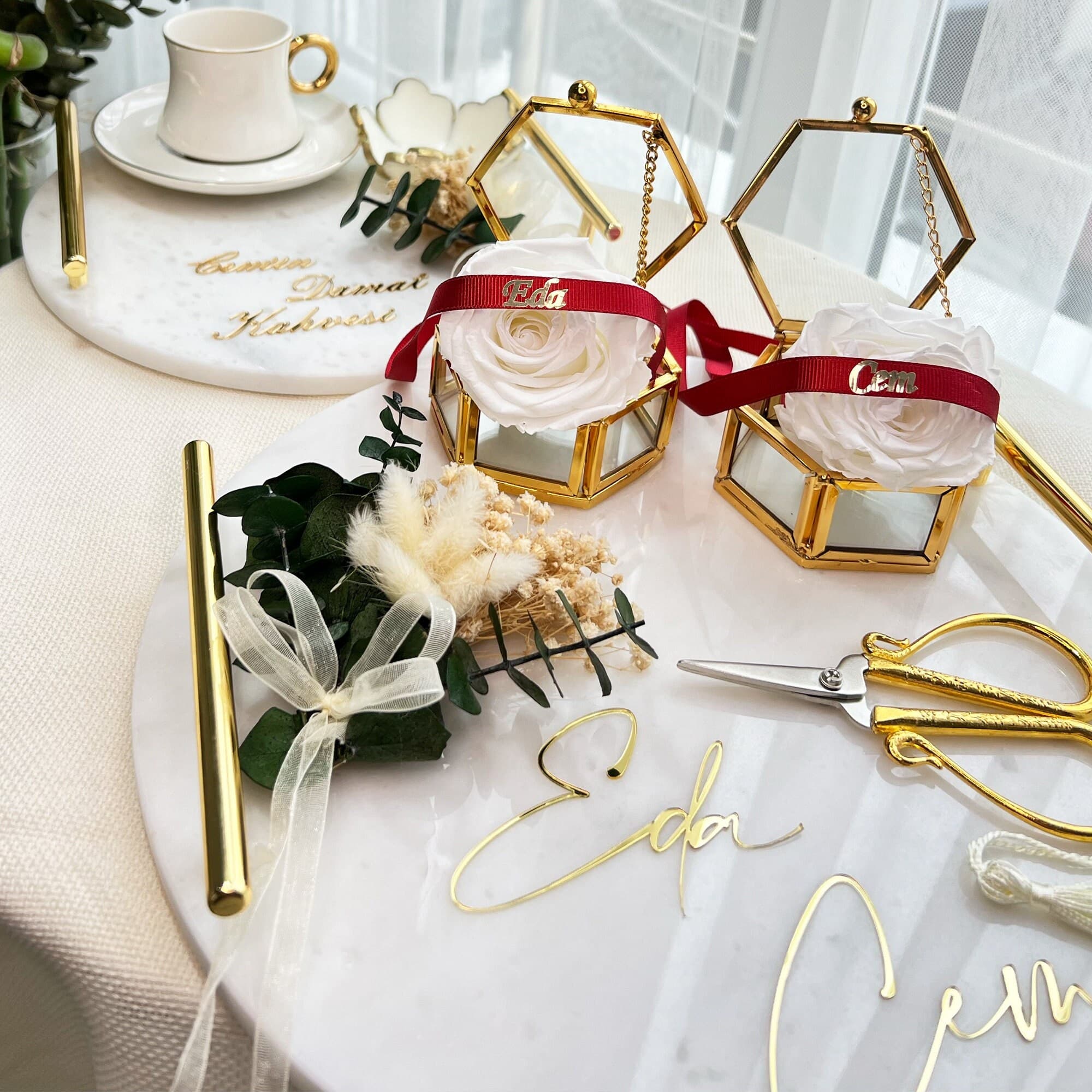 Custom Marble Engagement Tray: Wedding Ring Holder, Bulk Gifts