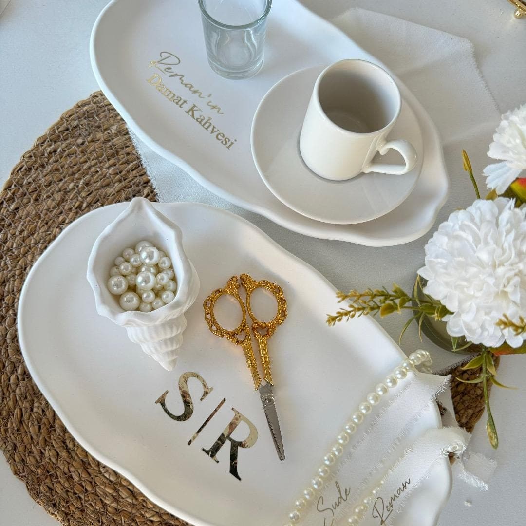 Personalized Nikkah Ring Tray Set, Islamic Wedding Gift, Engagement Tray (28cm) - image 3