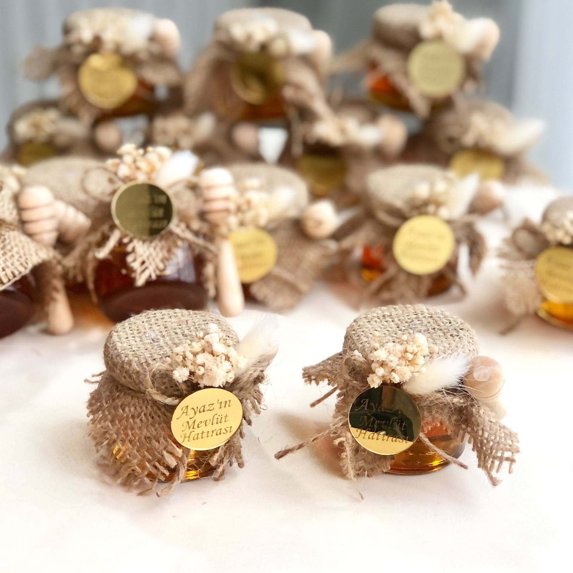 Personalized Honey Jar Favors: Rustic Wedding, Shower, or Party Gift - image 4