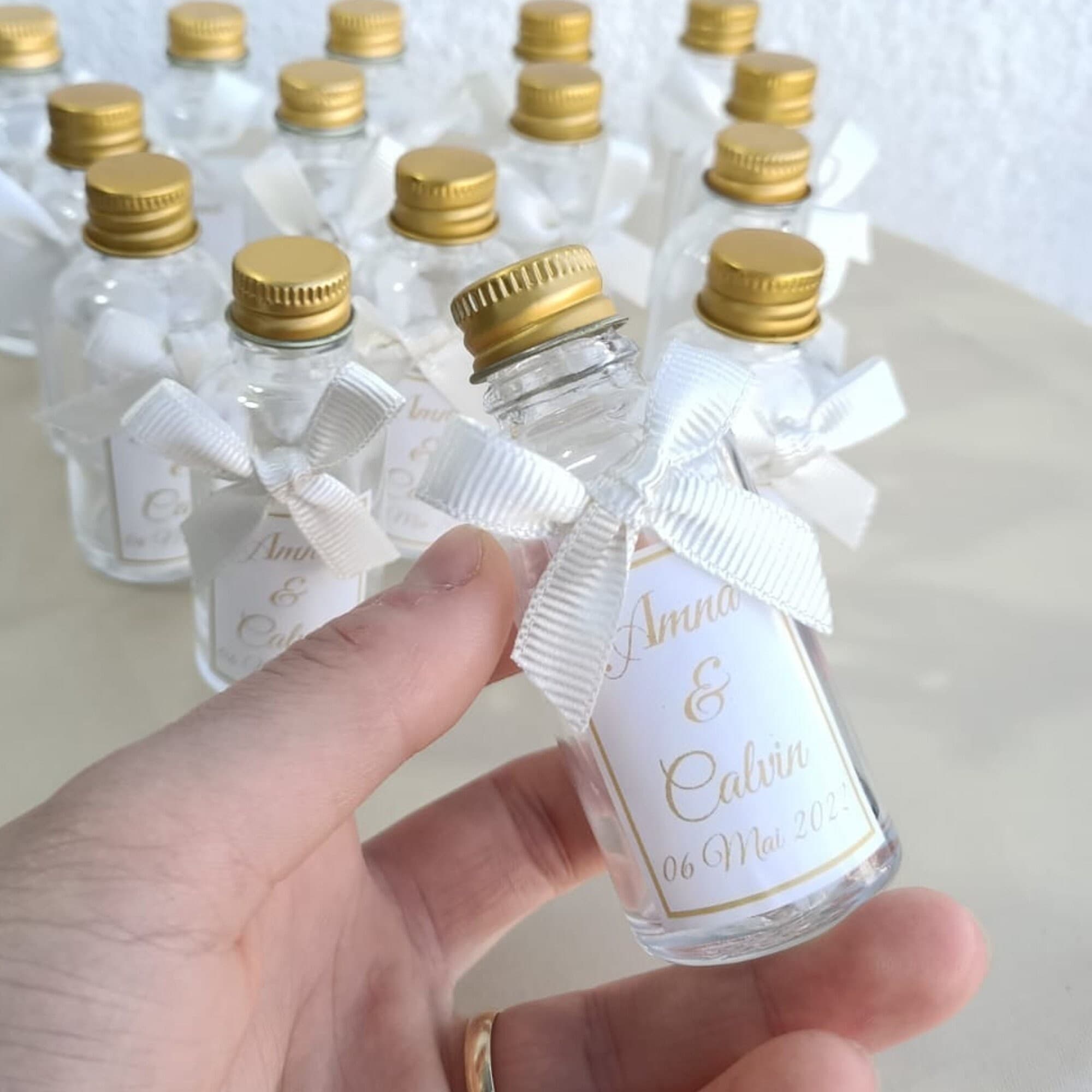 Personalized Wedding Favor: Cologne Bottle & Chocolate Gift Set - image 5