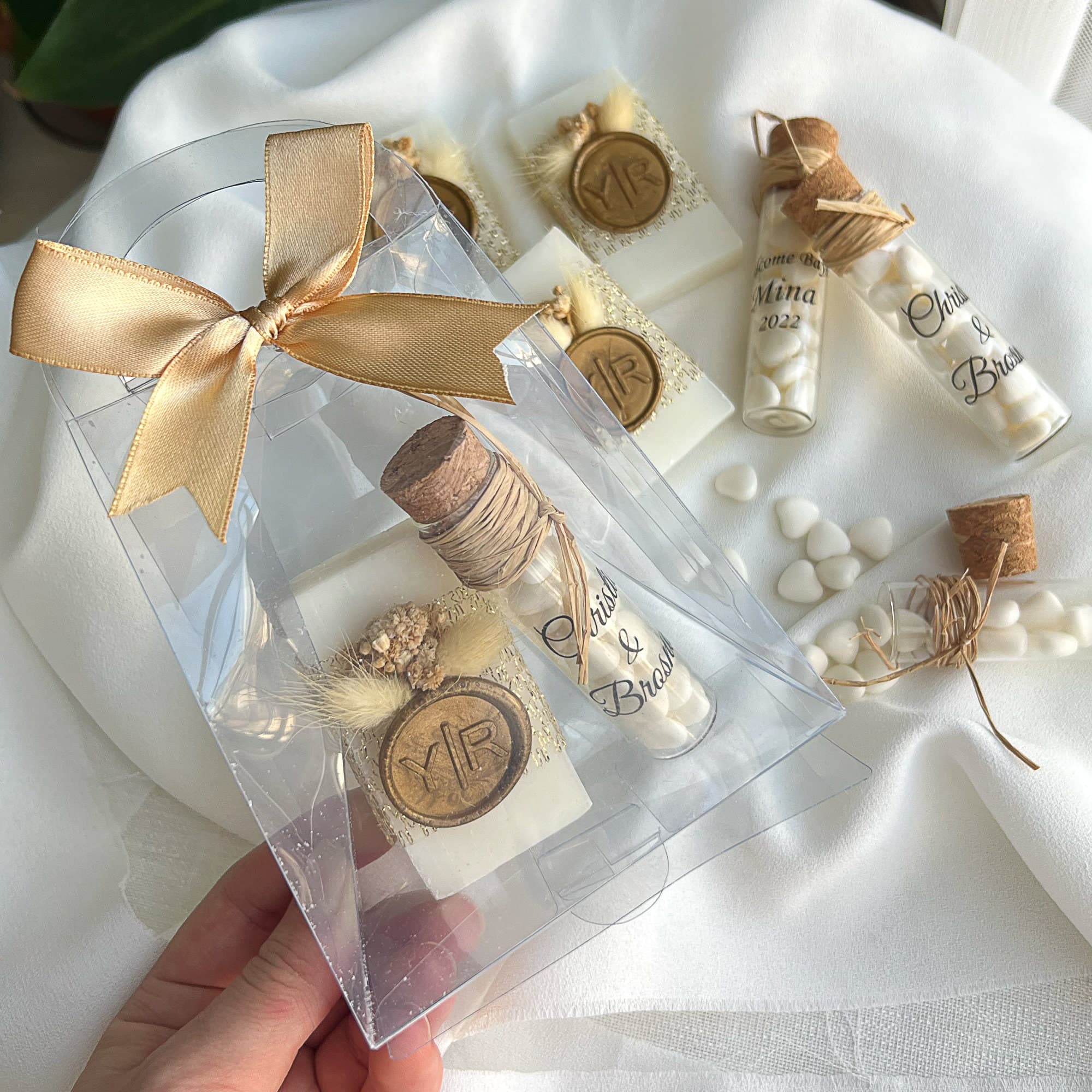 Rustic Wedding Favor Set, Candy and Soap Gift Bag - image 3