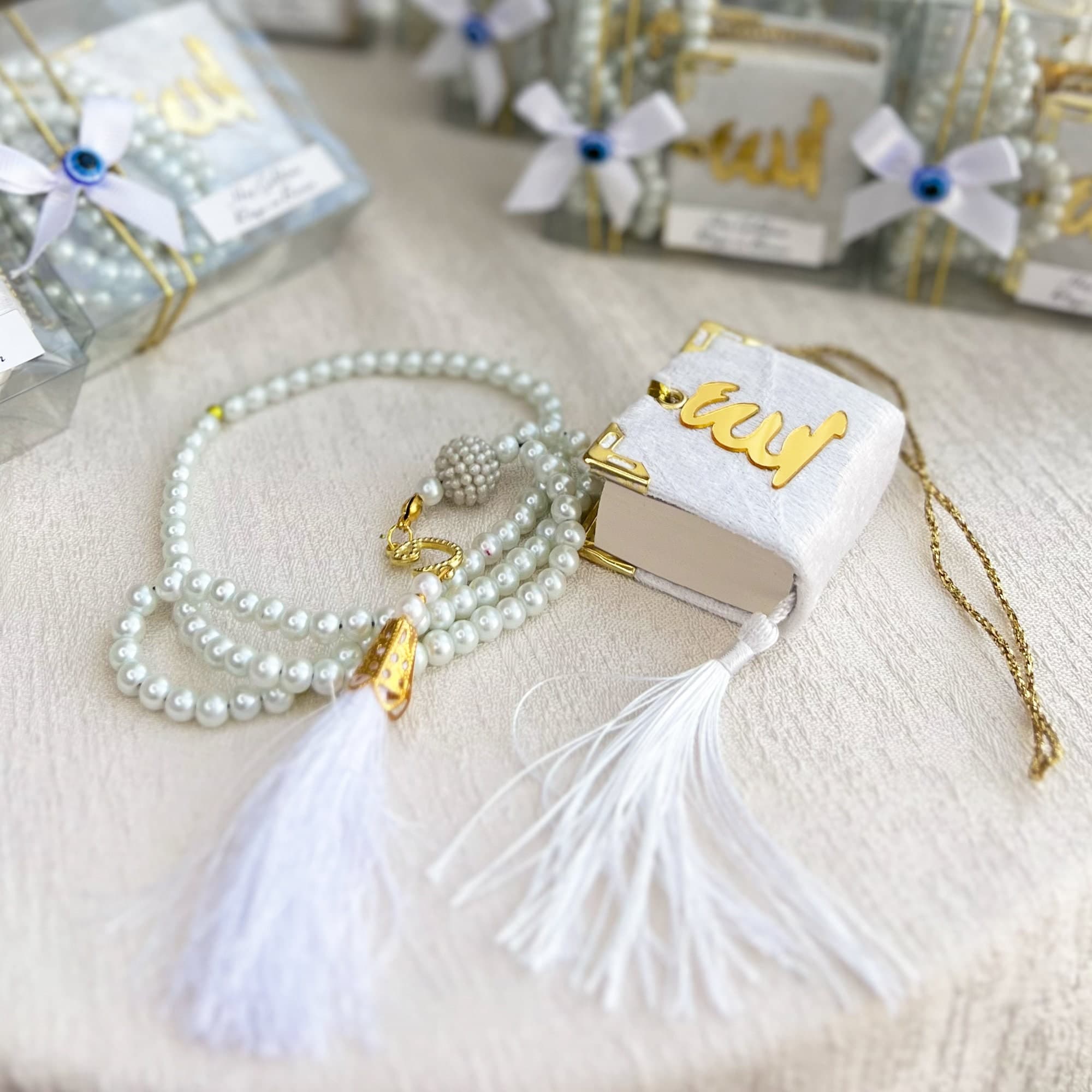 Mini Quran Gift Box, Pearl Tasbih, Islamic Favors - image 5