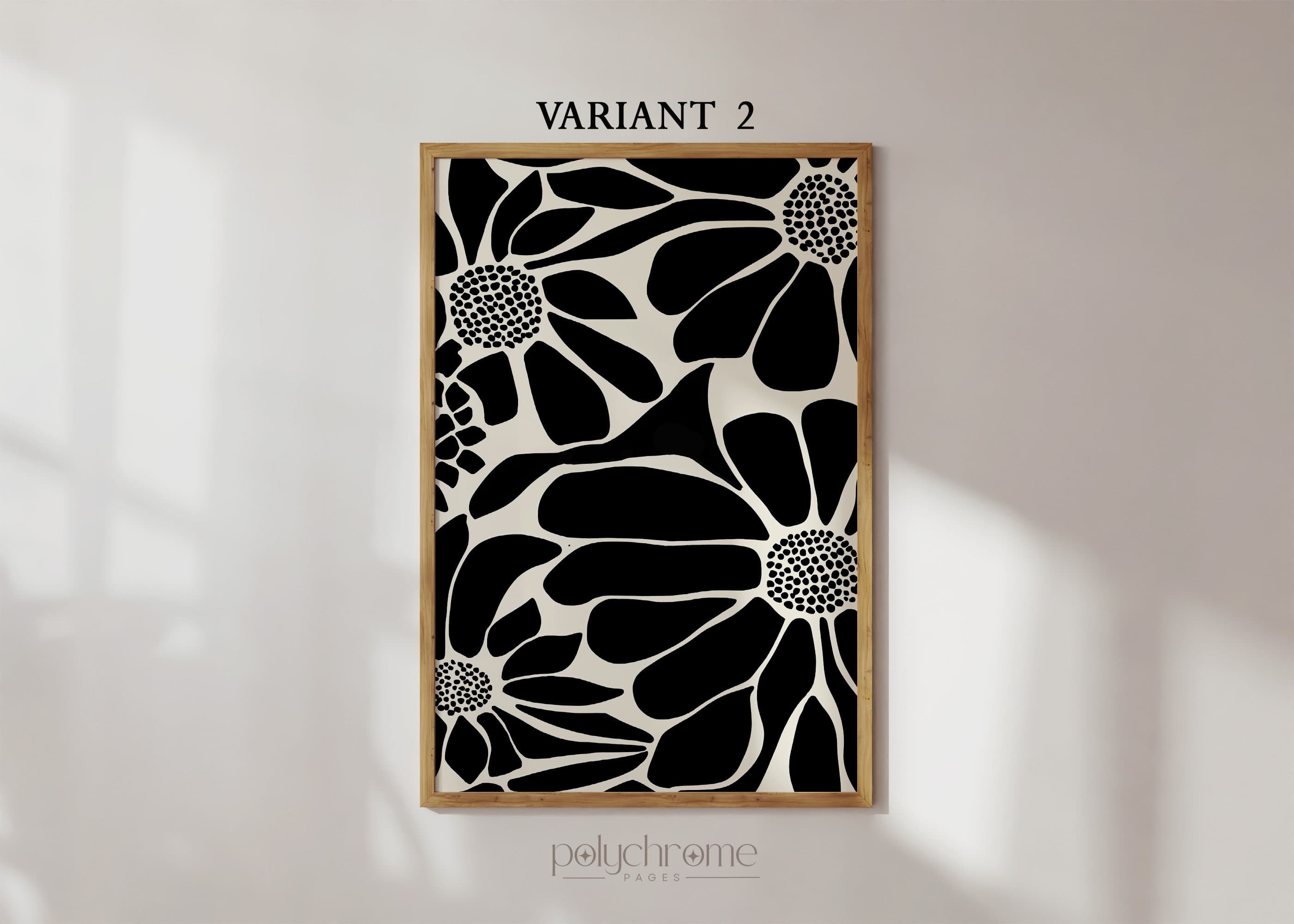 Minimal aesthetic black and white art - Flower illustration abstractionism artworks - Wall art | Thick paper, size 8.5x12 - 20x28 in - image 5