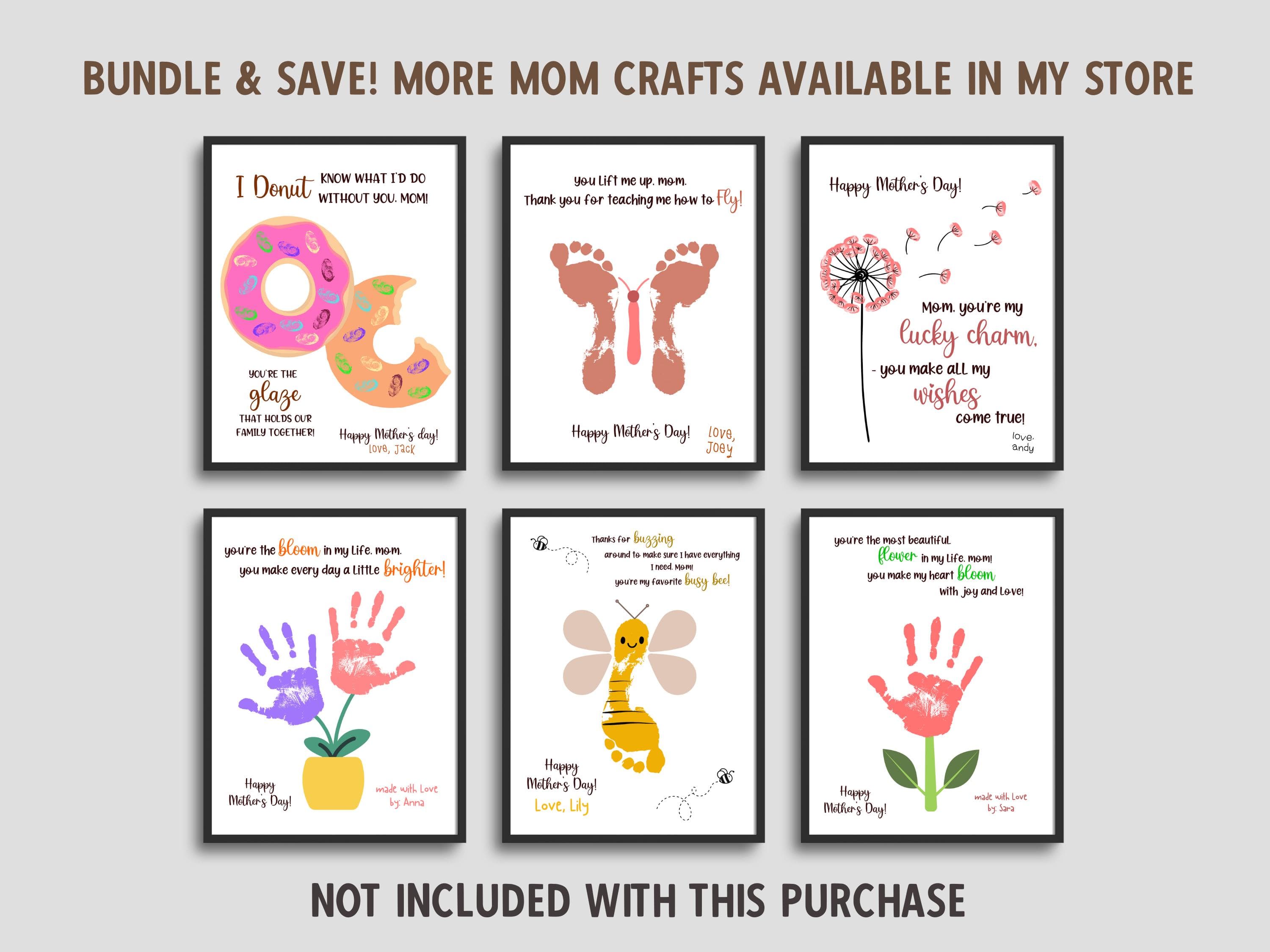 Mothers Day Handprint Poem Craft for Kids Printable, DIY Card Art Keepsake Personalized Birthday Gift for Mom Preschool Kindergarten Pre-K - image 4