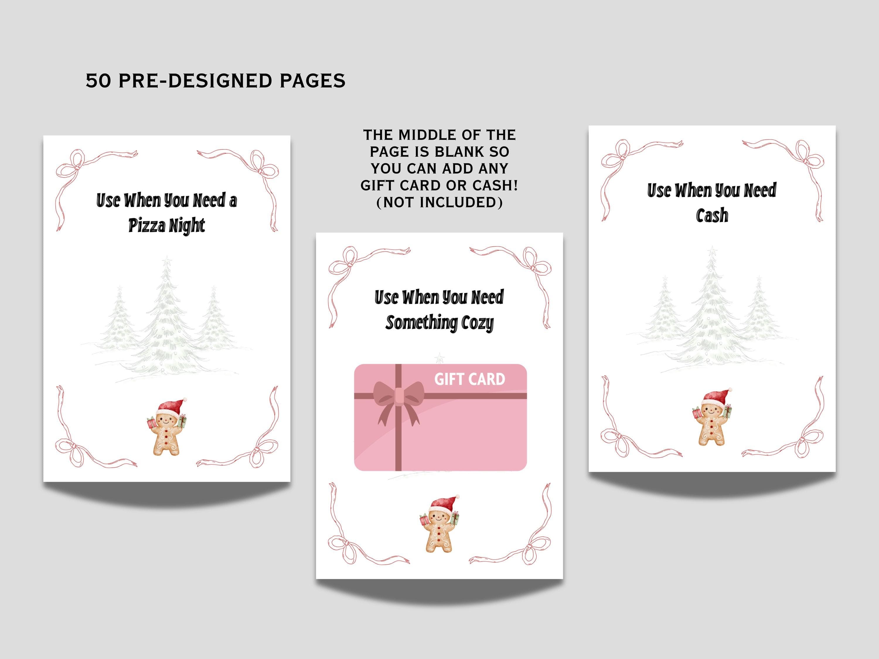 Christmas Gift Card Holder Book Printable, Use When Xmas Present for Teens College Students Adults Instant Download - image 4