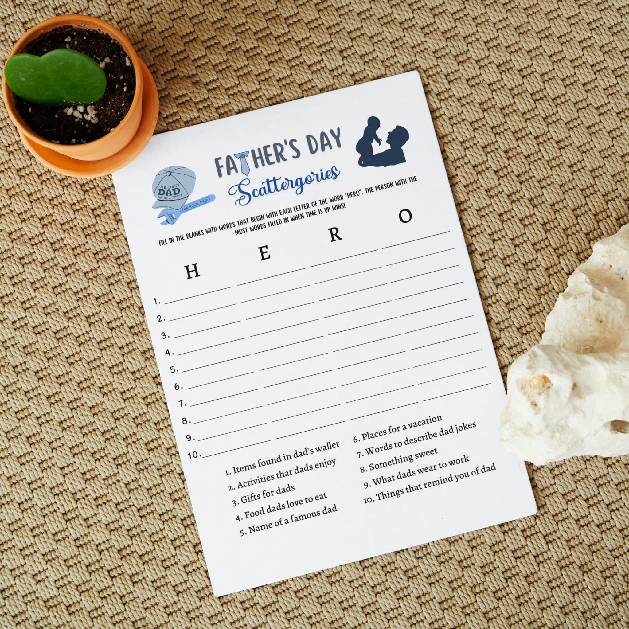 Father's Day Games Printable, Dad Jokes, Fathers Day Ideas, Fun Party Games, Activity For Kids & Adults, Family Group Game, Classroom Game - image 4
