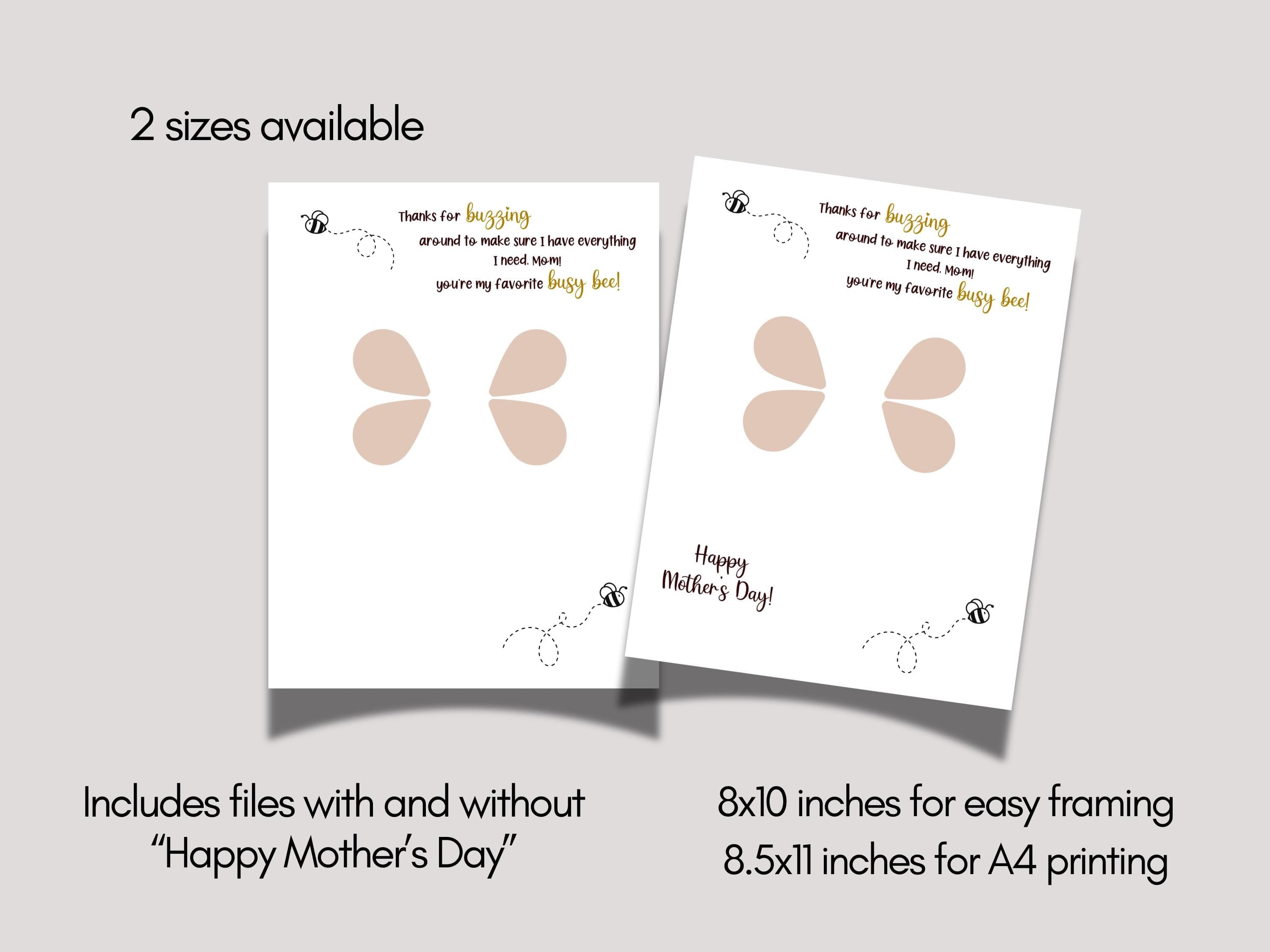 Mothers Day Footprint Craft for Kids Printable Card Art Activity Keepsake Birthday Mom Gift Preschool Classroom Homeschool Kindergarten PreK - image 5