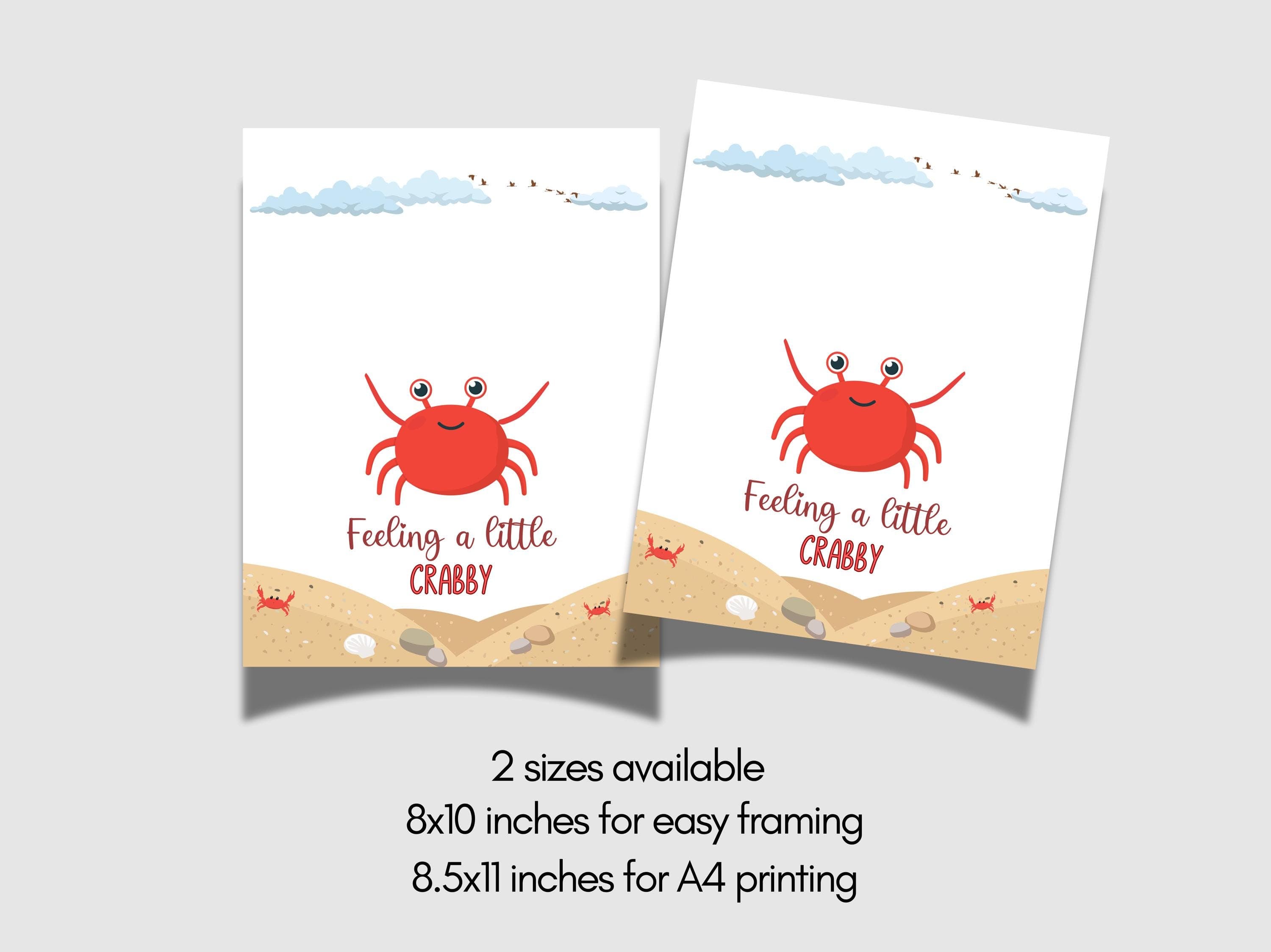 Summer Handprint Craft Printable, DIY Crab Art Project for Kids Toddler Babies Preschool Daycare Pre K Activity Keepsake Easy Template Ideas - image 5