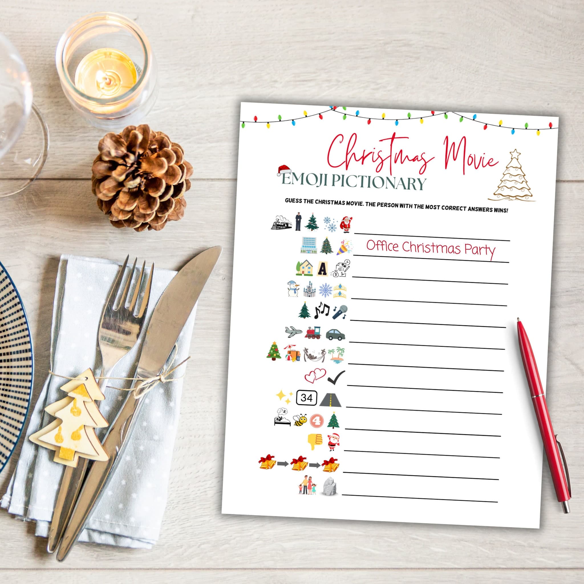 Christmas Movies Emoji Pictionary Printable, Christmas Emoji Game, Xmas Movie Emoji Game, Fun Holiday Game, Family Game, Office Party Game - image 5