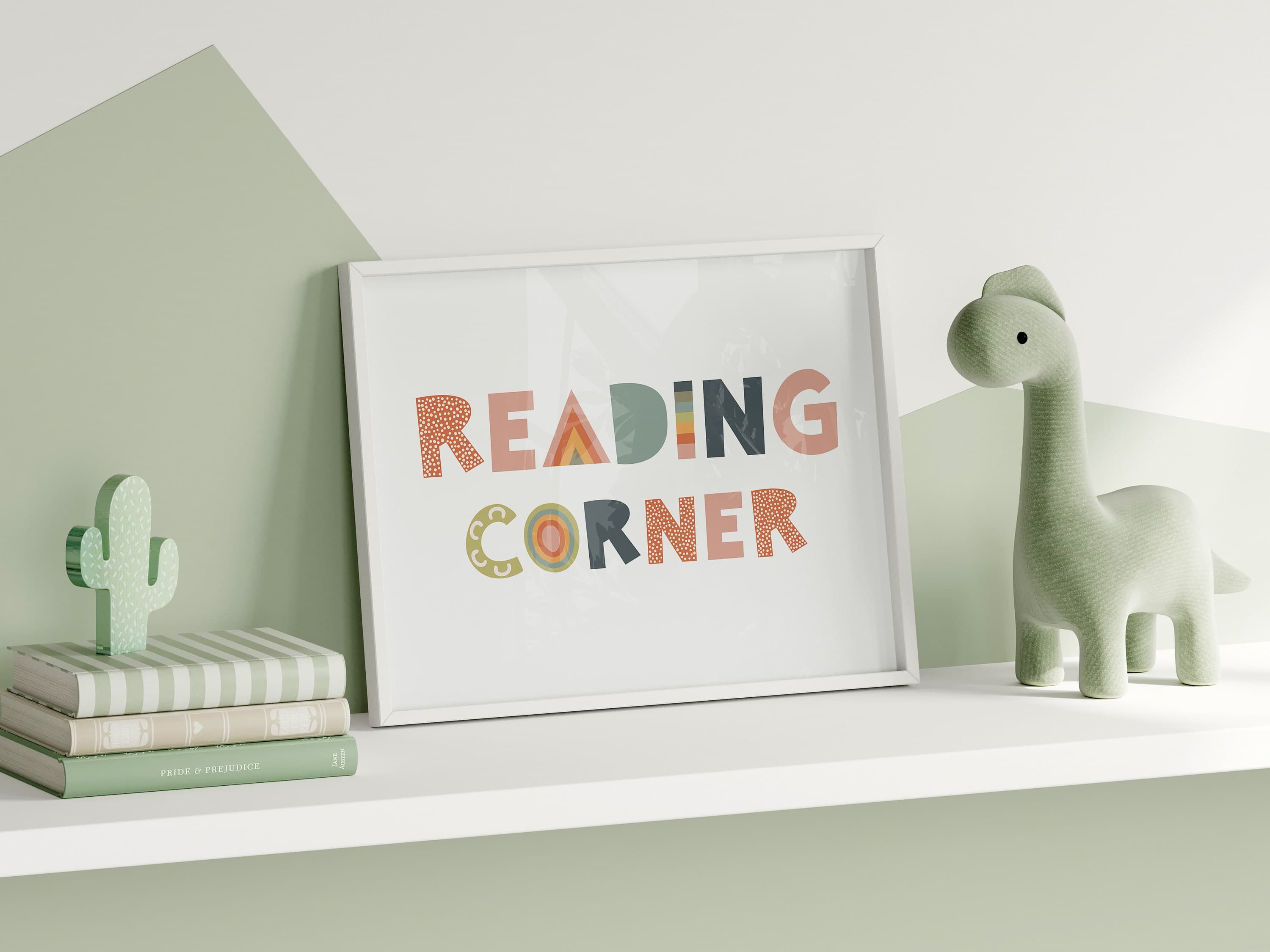 Reading Corner Sign Rainbow Kids Room Decor Montessori Wall Art - image 4