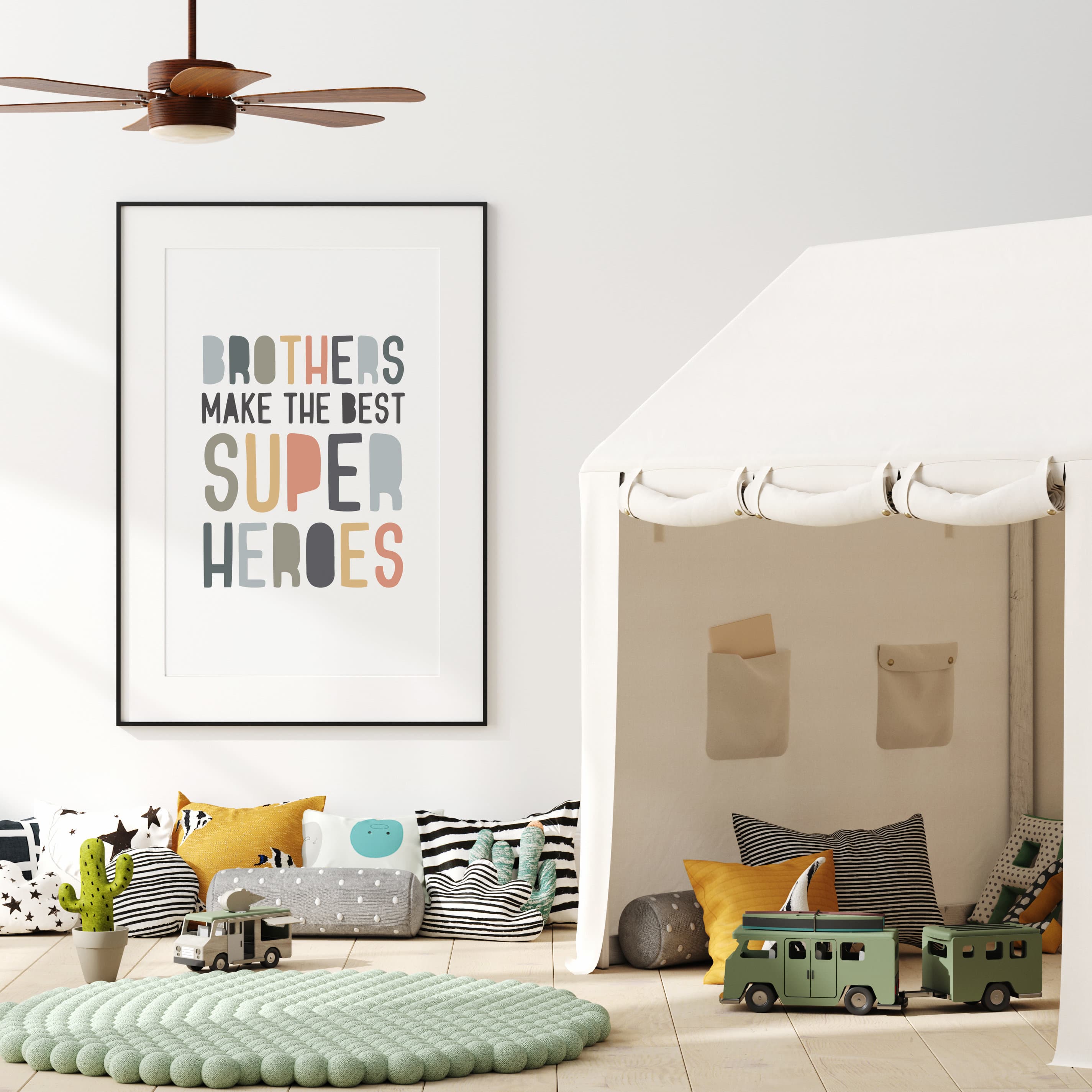 Brothers Make The Best Superheroes Printable Boy Nursery Prints Brothers Wall Art Boy Twins Nursery Decor Boys Playroom Prints - image 4