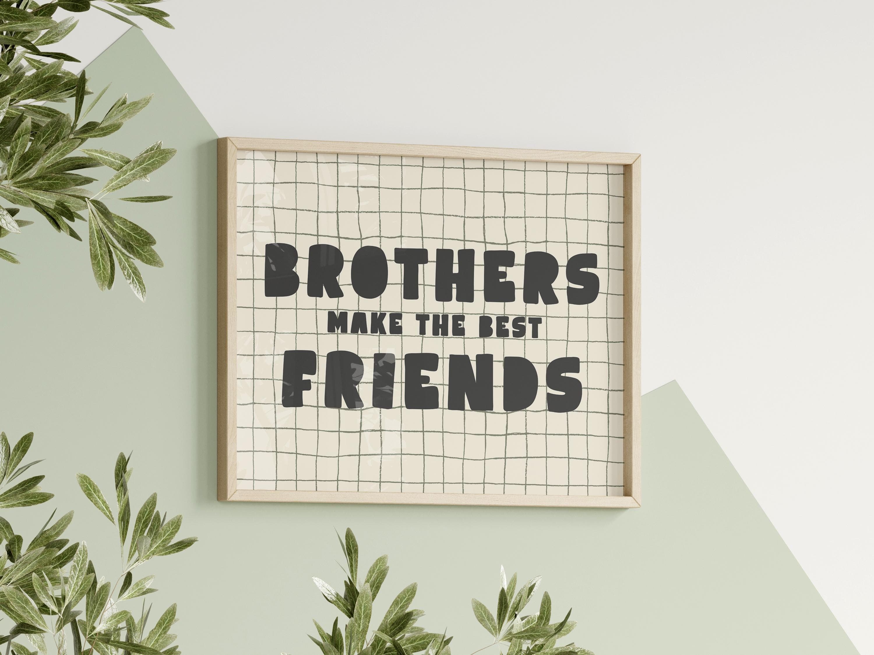 Brothers Make The Best Friends Printable Boy Nursery Print - image 4