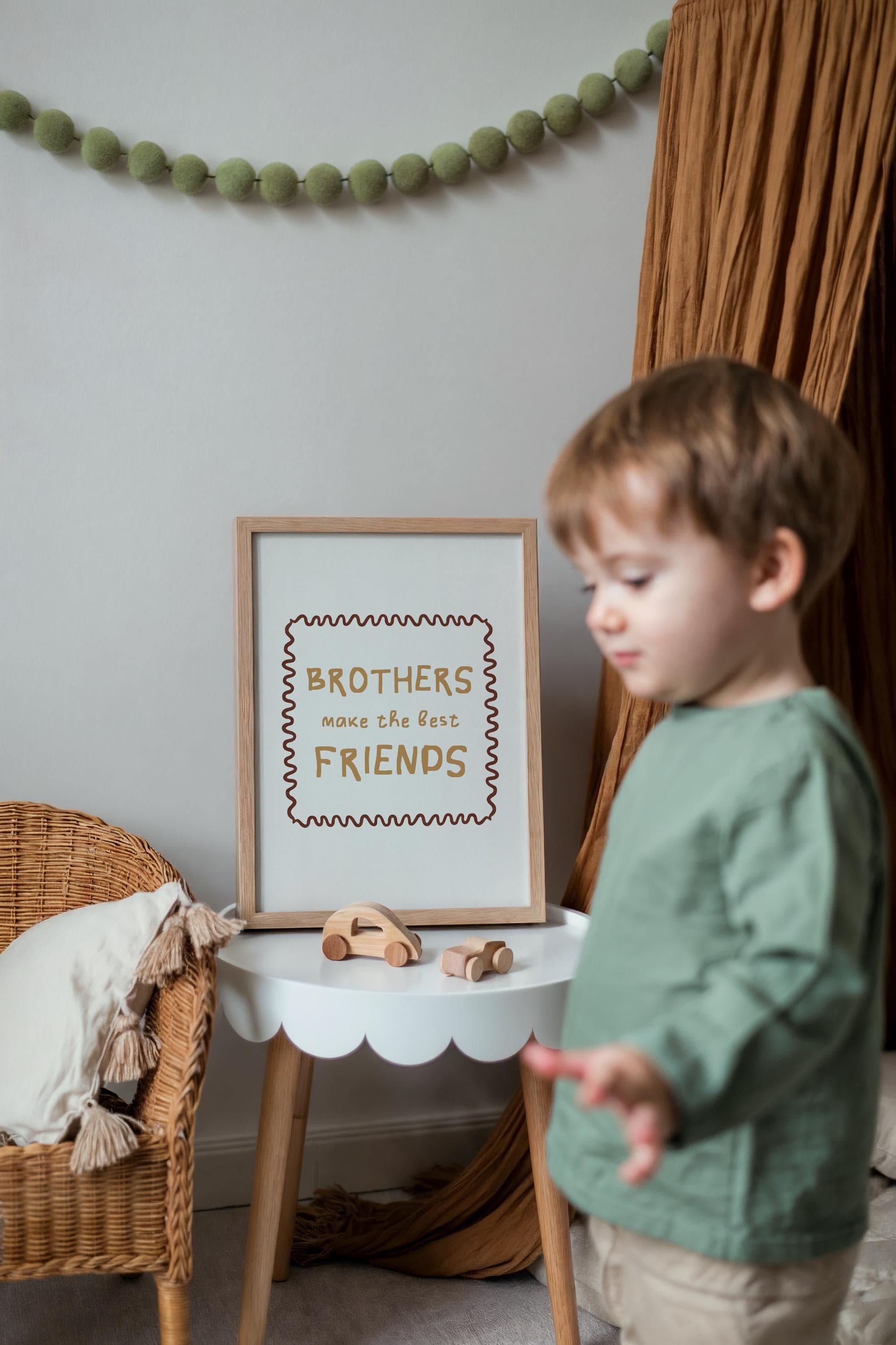 Brothers Make The Best Friends Printable Boy Nursery Wall Art Sibling Love Printable Quotes for Boy Nursery Decor Boys Room Quote Print - image 4