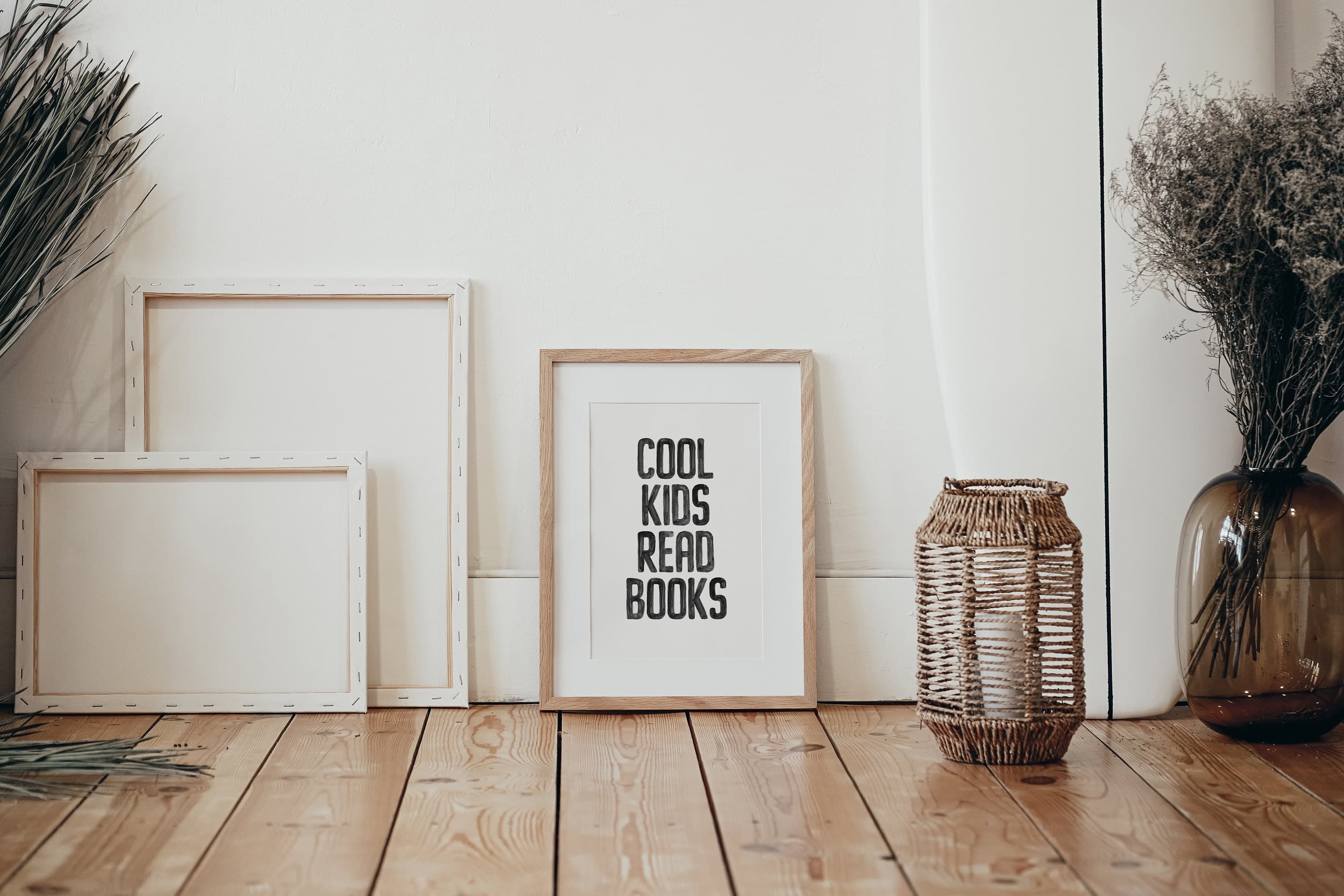 Cozy Reading Corner Printable Cool Kids Read Books Black and White Theme Watercolor Print Montessori Printables Classroom Decor - image 5