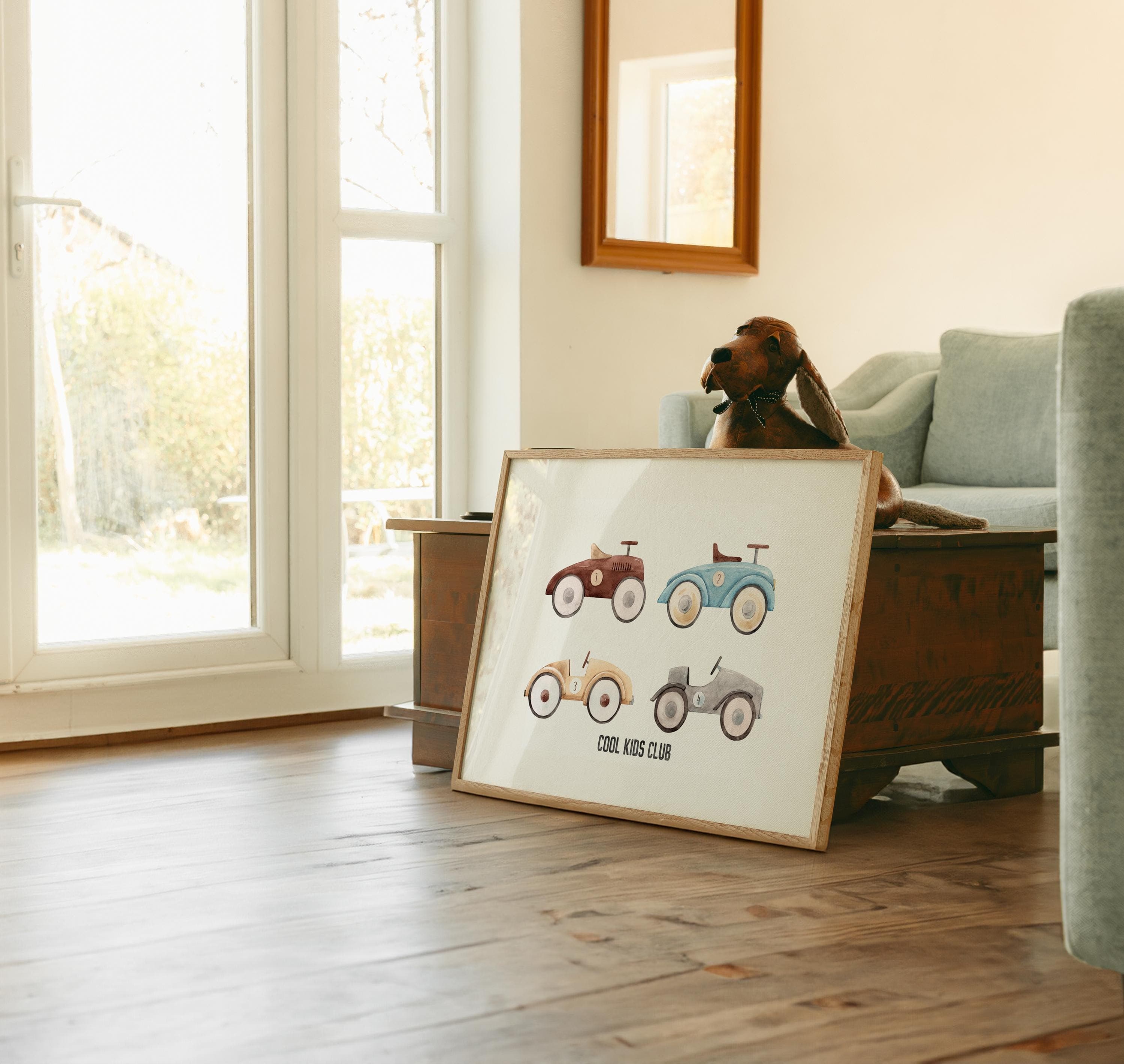 Cool Kids Club Print Kids Wall Decor Watercolor Cars Playroom Decor Kids Quote Minimalist Art Digital Download