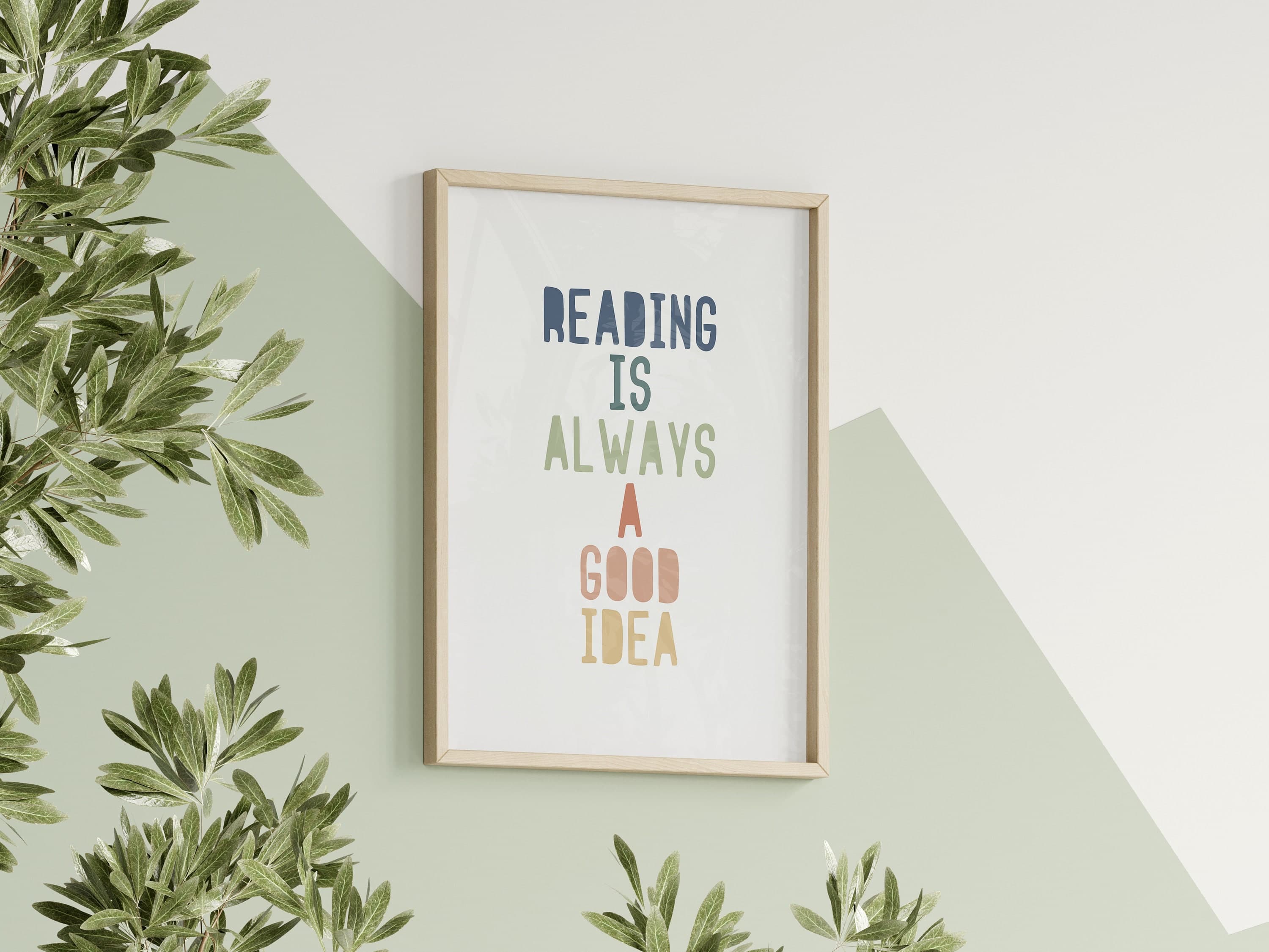 Reading Corner Wall Art Reading is Always A Good Idea Printable Wall Art Teenage Girl Gifts Girls Bedroom Art Digital - image 3
