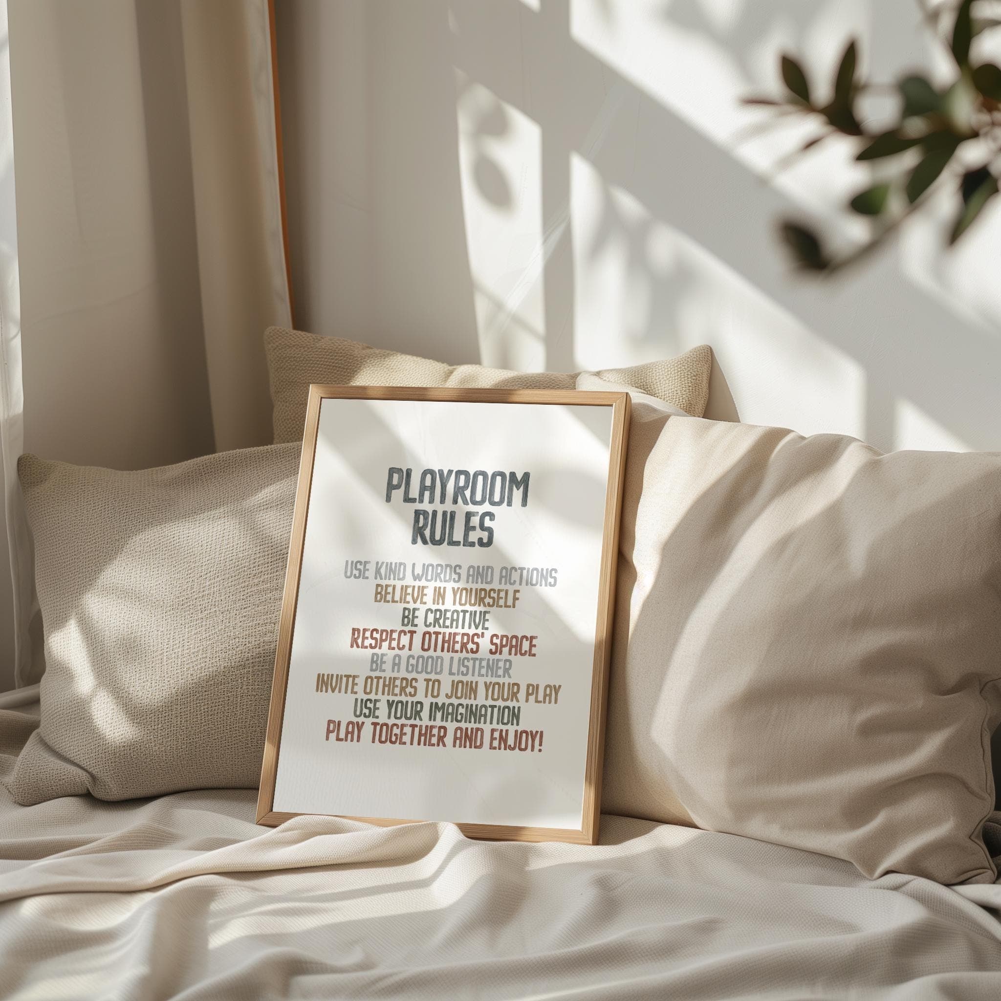 Charming Montessori Playroom Rules Wall Art for Kids' Rooms Personalized Fun and Functional Kids Room Rules Sign Decor for Children's Spaces - image 5