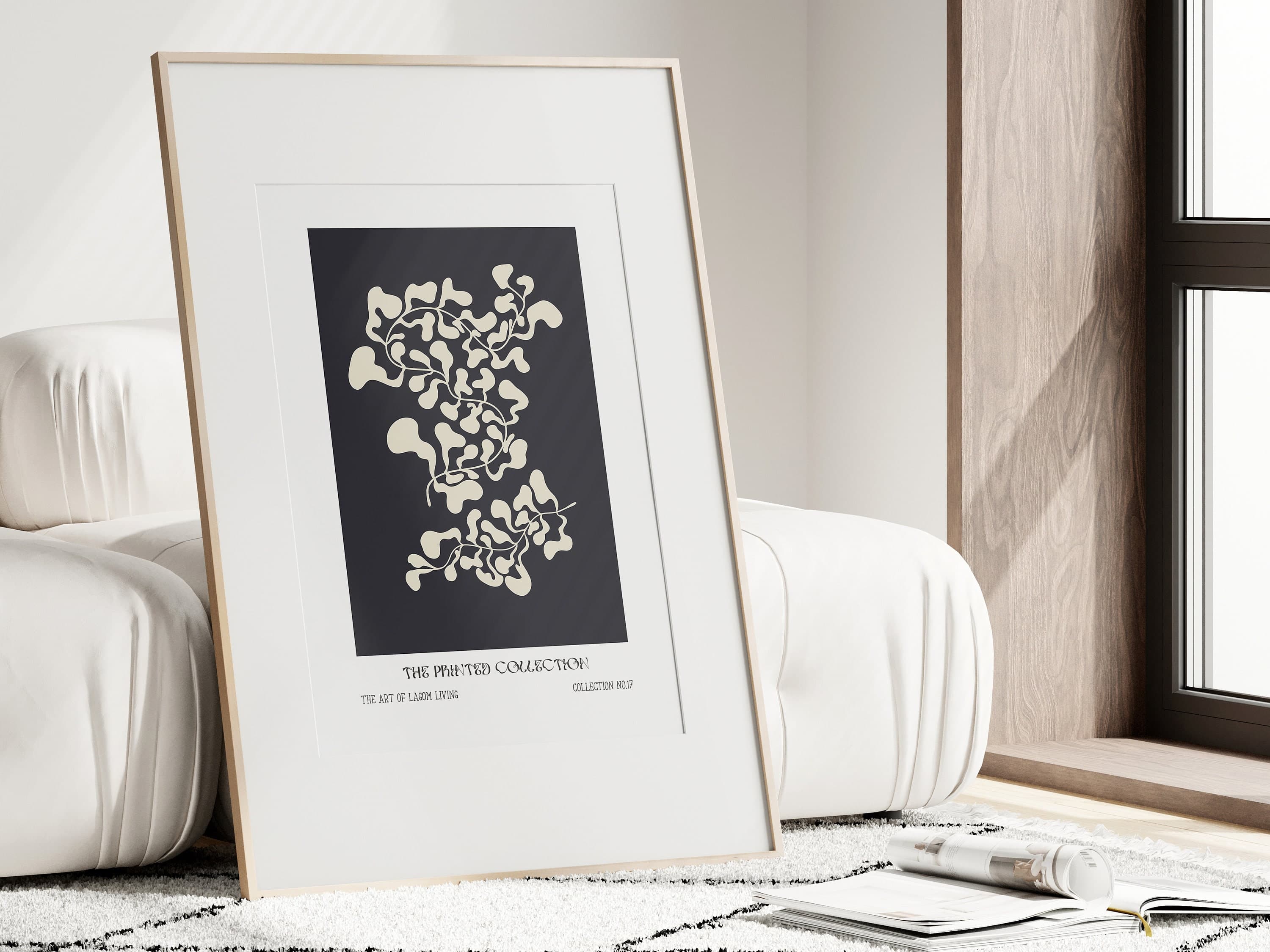 Abstract Art Wall Decor Mid Century Art Minimalist Print Modern Art Living Room Wall Art Flower Decor Floral Abstract Art Home Decor - image 3