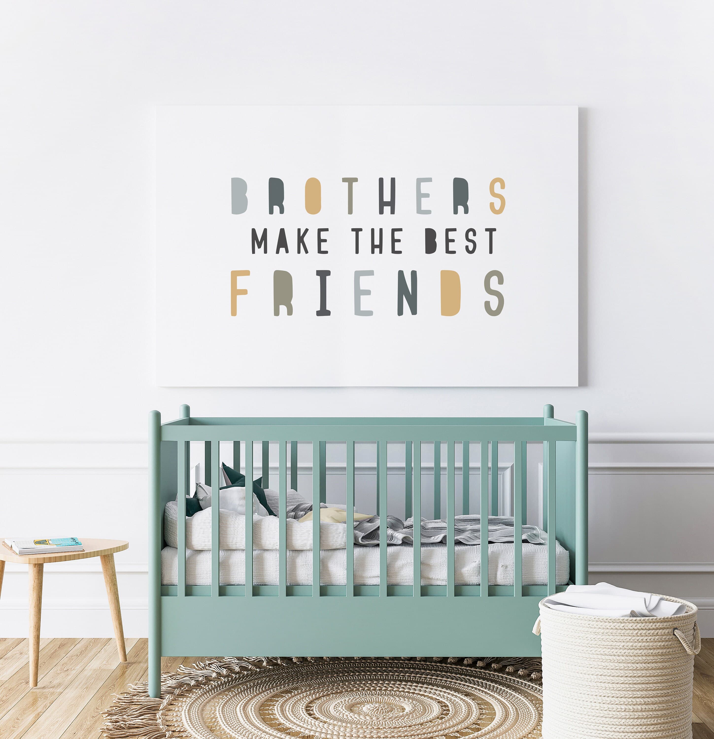 Brothers Make The Best Friends Printable Boy Nursery Prints Brothers Wall Art Boy Twins Nursery Decor Boys Quote Minimalist Sibling Decor - image 5
