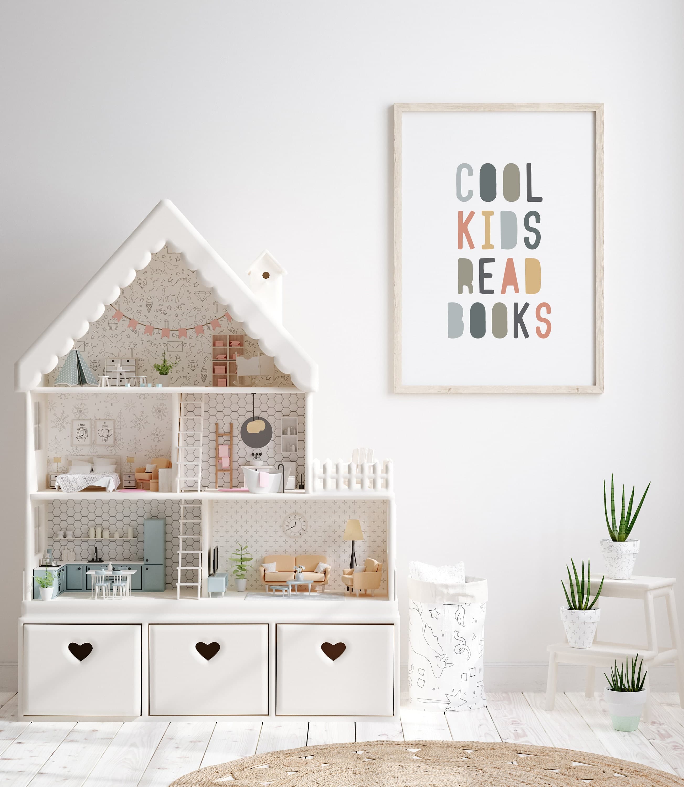 Cool Kids Read Books Quote Sign Book Lover Gift Boho Kids Wall Decor Playroom Reading Classroom Printable School Decor - image 4