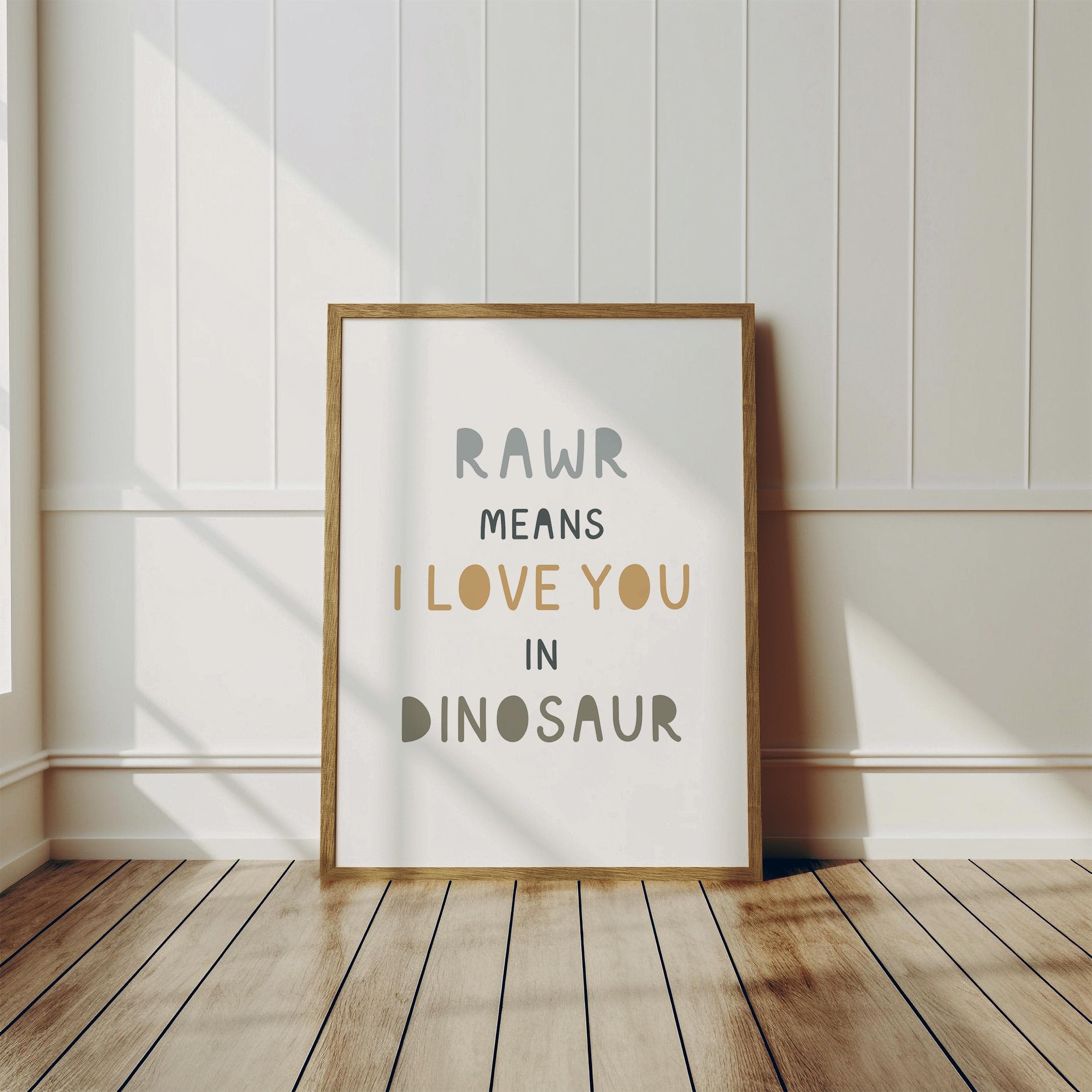 Rawr means I love you in Dinosaur Sign Kids Room Decor Dinosaur Prints