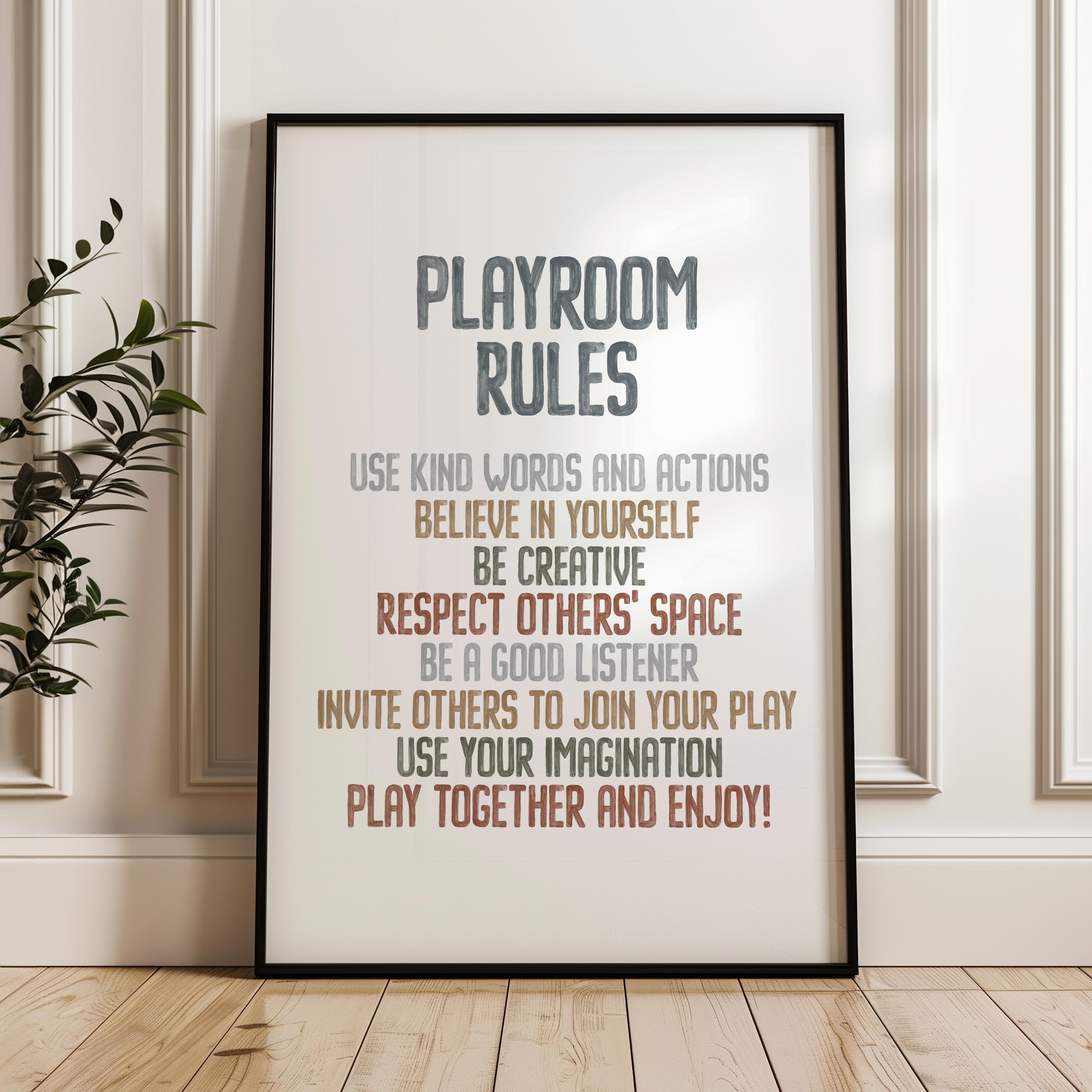 Charming Montessori Playroom Rules Wall Art for Kids' Rooms Personalized Fun and Functional Kids Room Rules Sign Decor for Children's Spaces - image 3