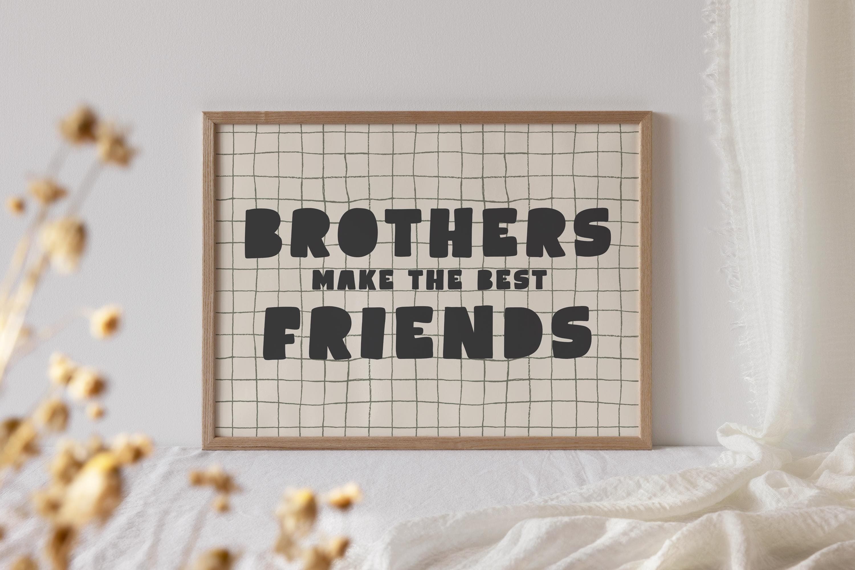 Brothers Make The Best Friends Printable Boy Nursery Print