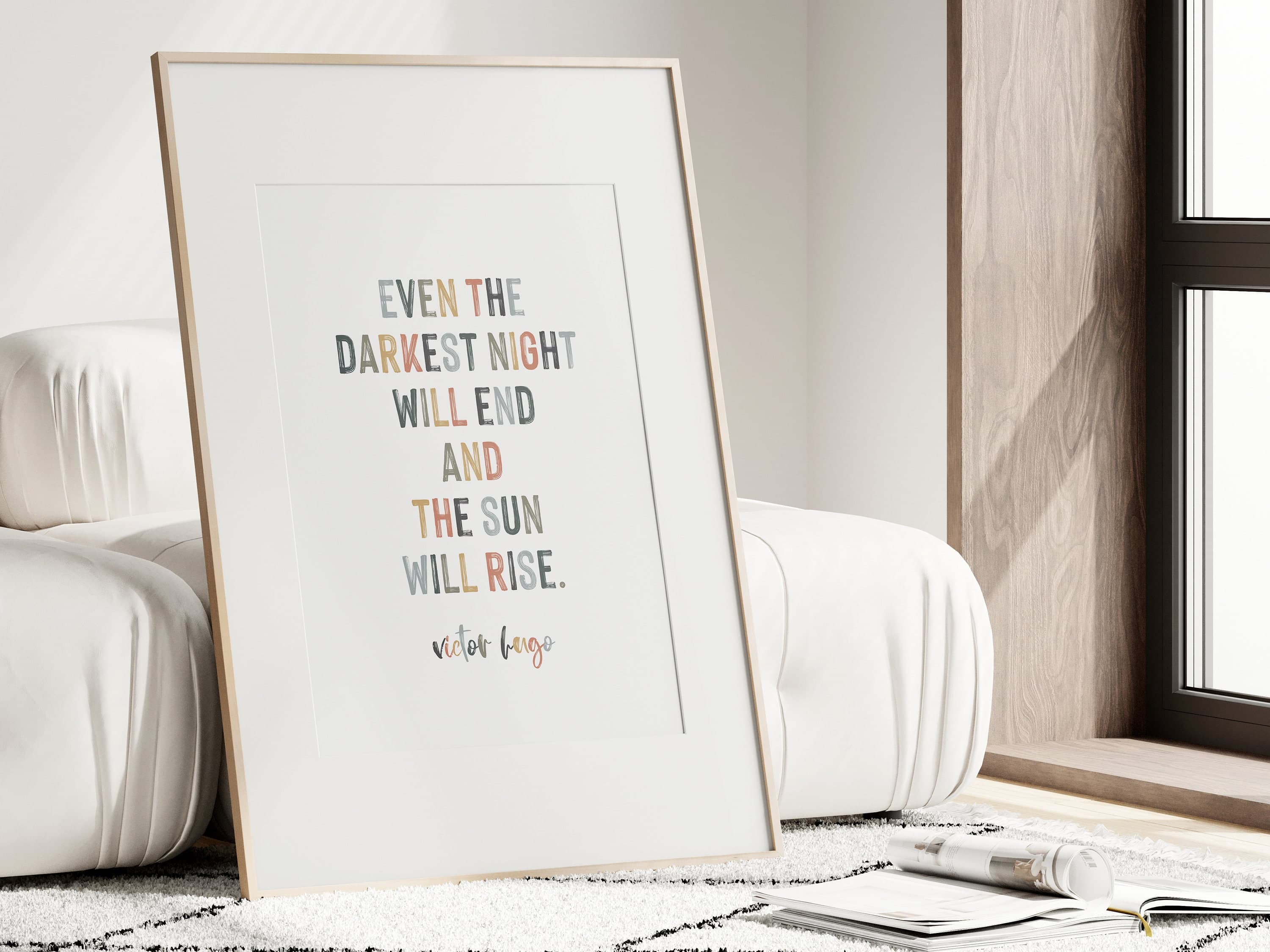 Victor Hugo 'Rise' Quote Wall Art Inspirational Quotes Print Boho Motivational Prints Literary Gift Idea - image 4