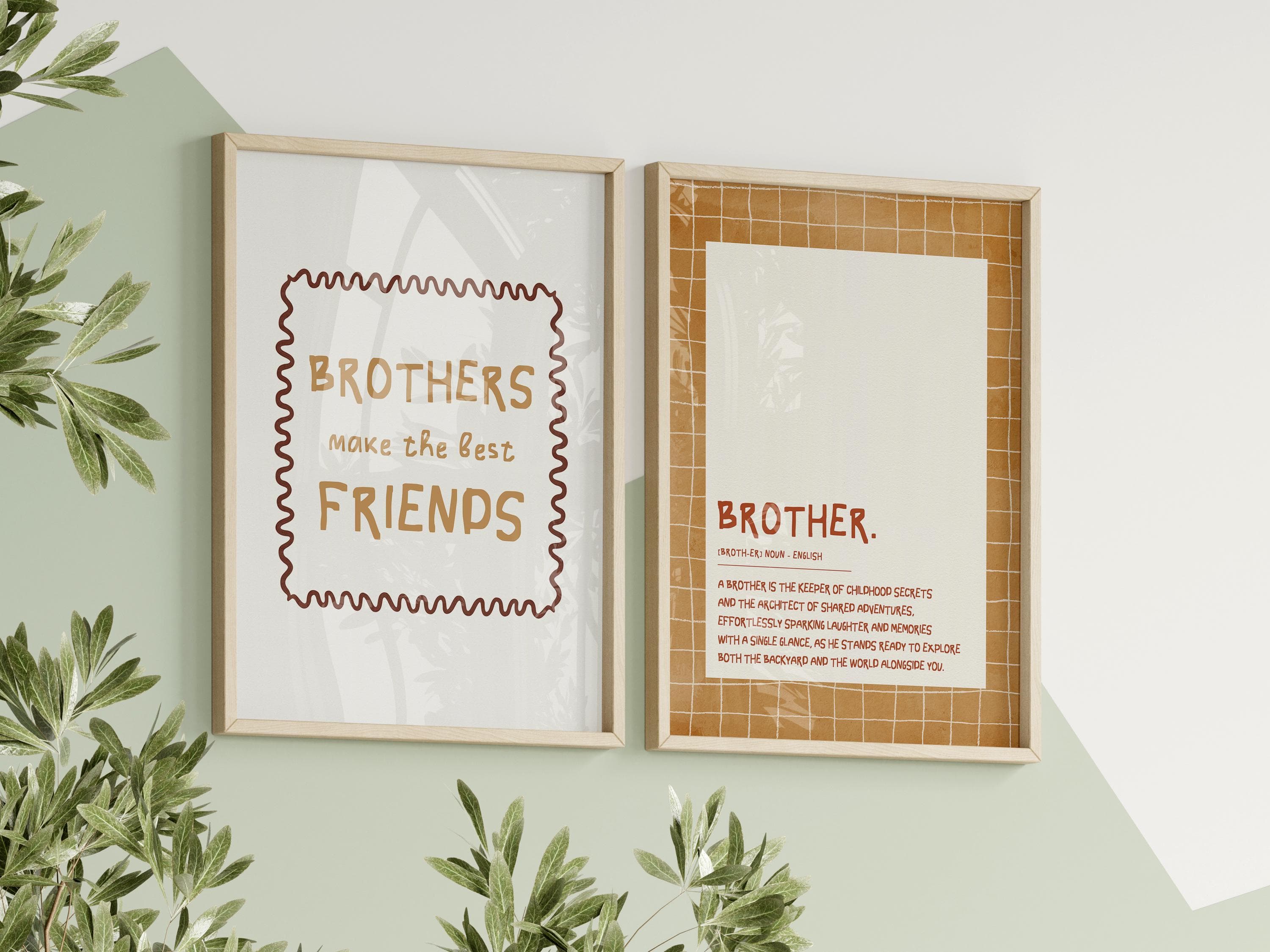Whimsical Brotherly Love Definition Print Meaningful Wall Art for Brothers - image 3