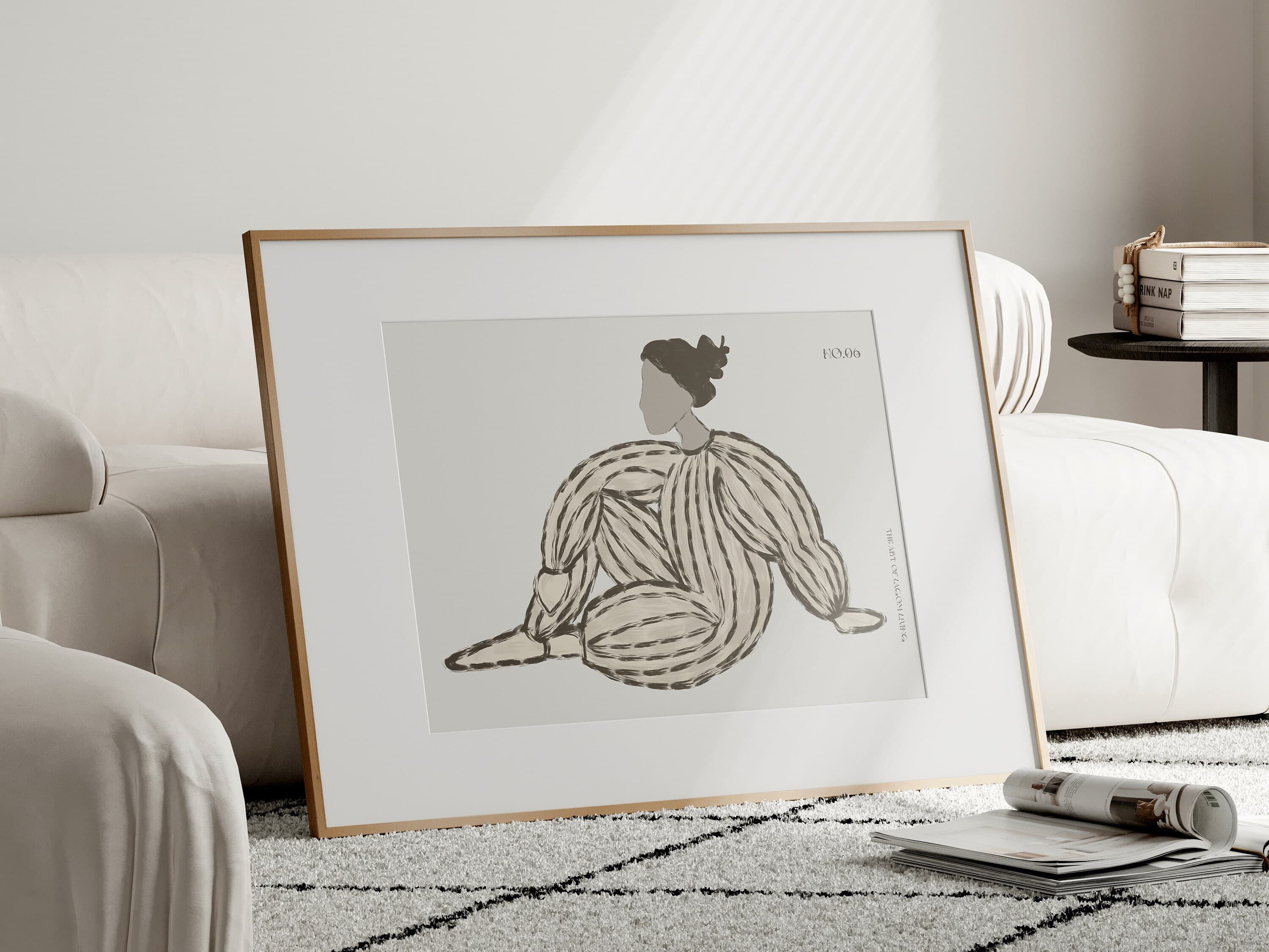 Abstract People Wall Art Woman Mid Century Art Printable Modern Abstract Art Living Room Decor