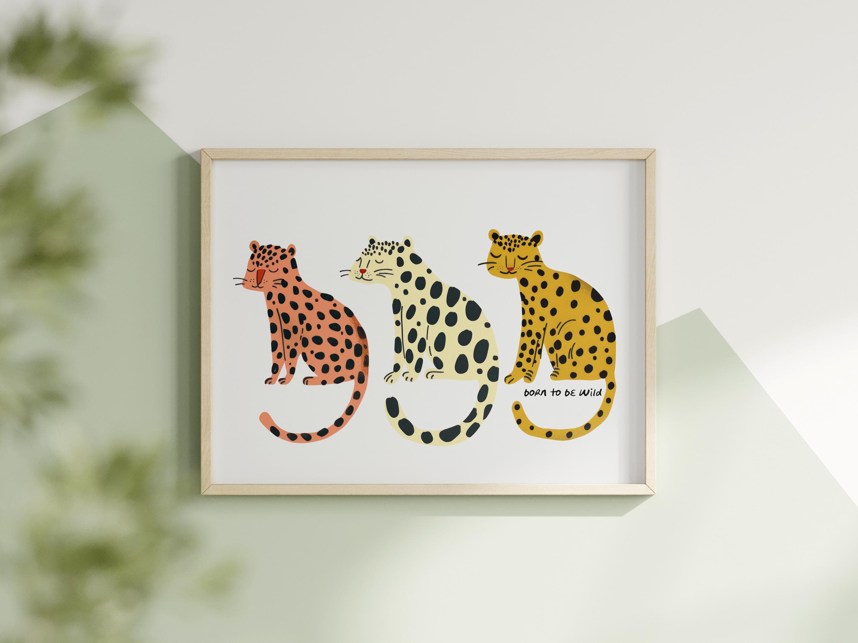 Adorable Kids Room Wall Art Born to be Wild Nursery Art Prints Colorful Children's Room Gallery Wall Decor Digital Download - image 3