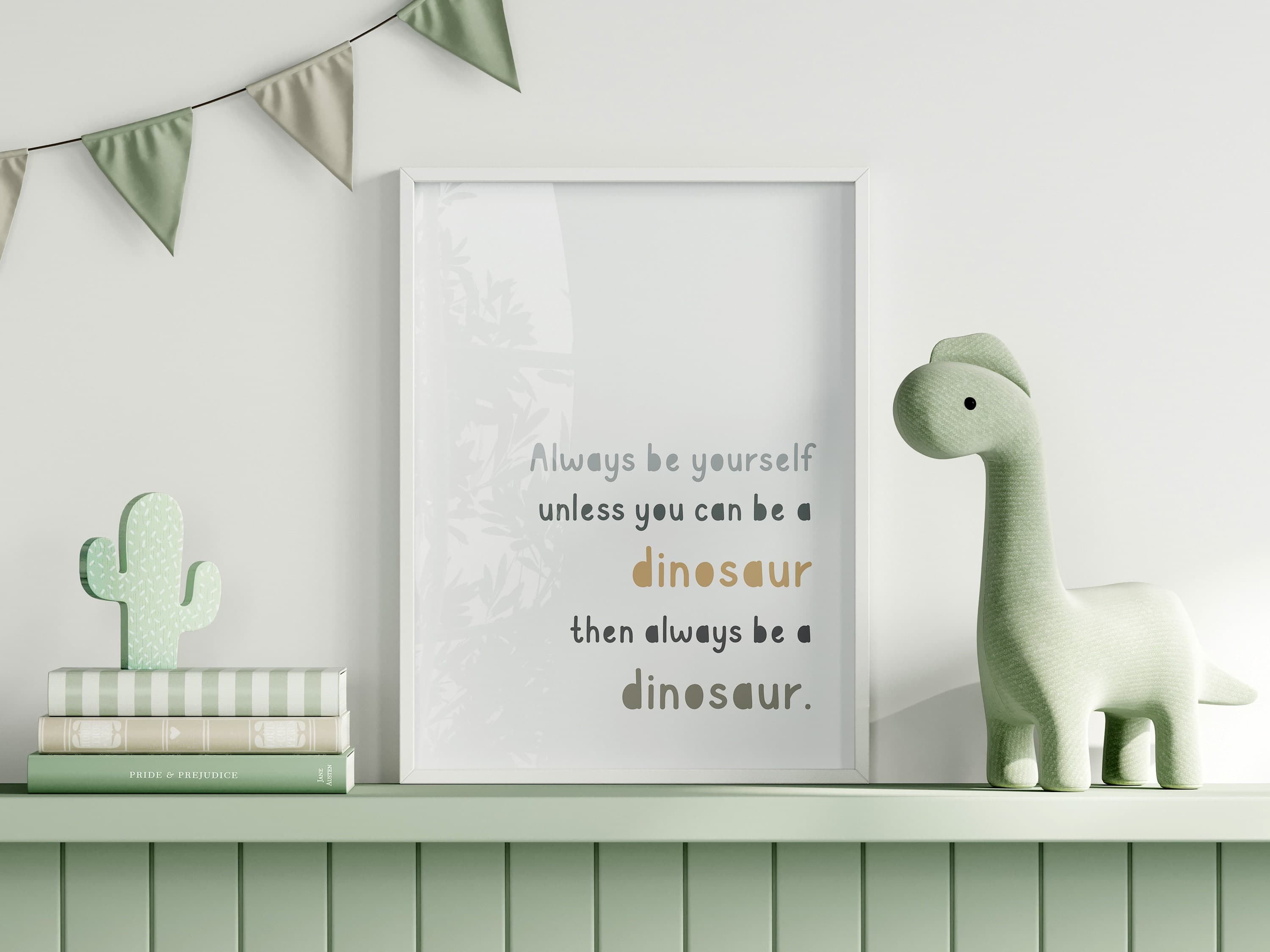 Always Be Yourself Unless You Can Be a Dinosaur Sign Kids Room Decor Dinosaur Prints Nursery Dinosaur Printable Wall Art for Kids - image 4