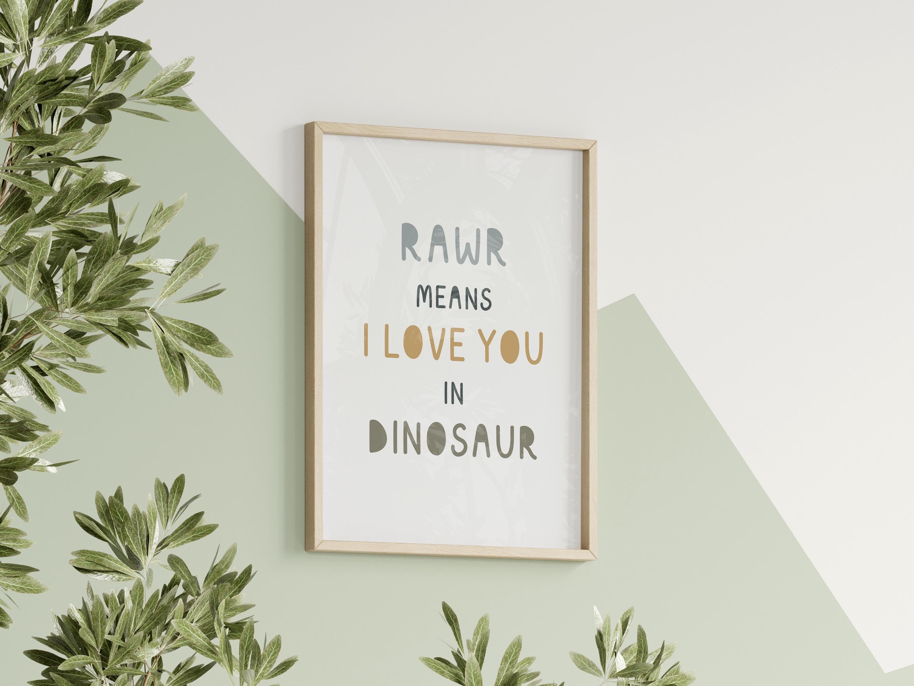 Rawr means I love you in Dinosaur Sign Kids Room Decor Dinosaur Prints - image 3