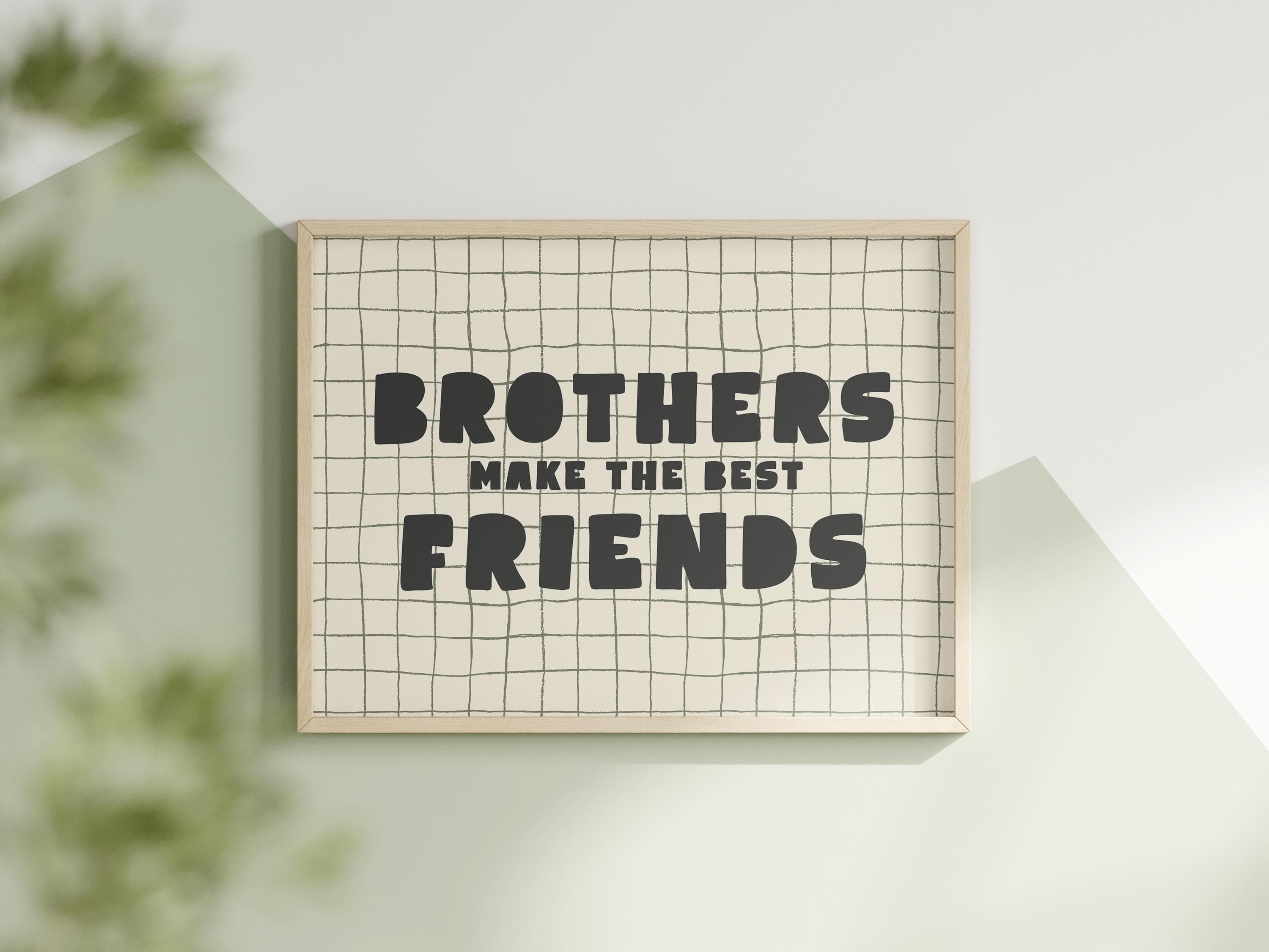 Brothers Make The Best Friends Printable Boy Nursery Print - image 3