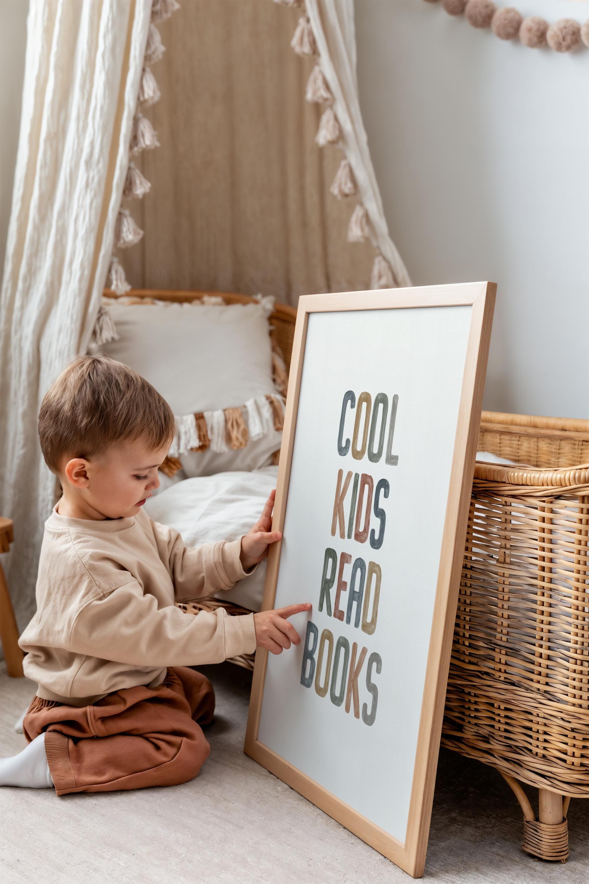 Cool kids read books read Quote Sign Book Lover Gift read corner Kids Wall Decor Playroom Reading book Classroom Printable School Art Decor - image 4