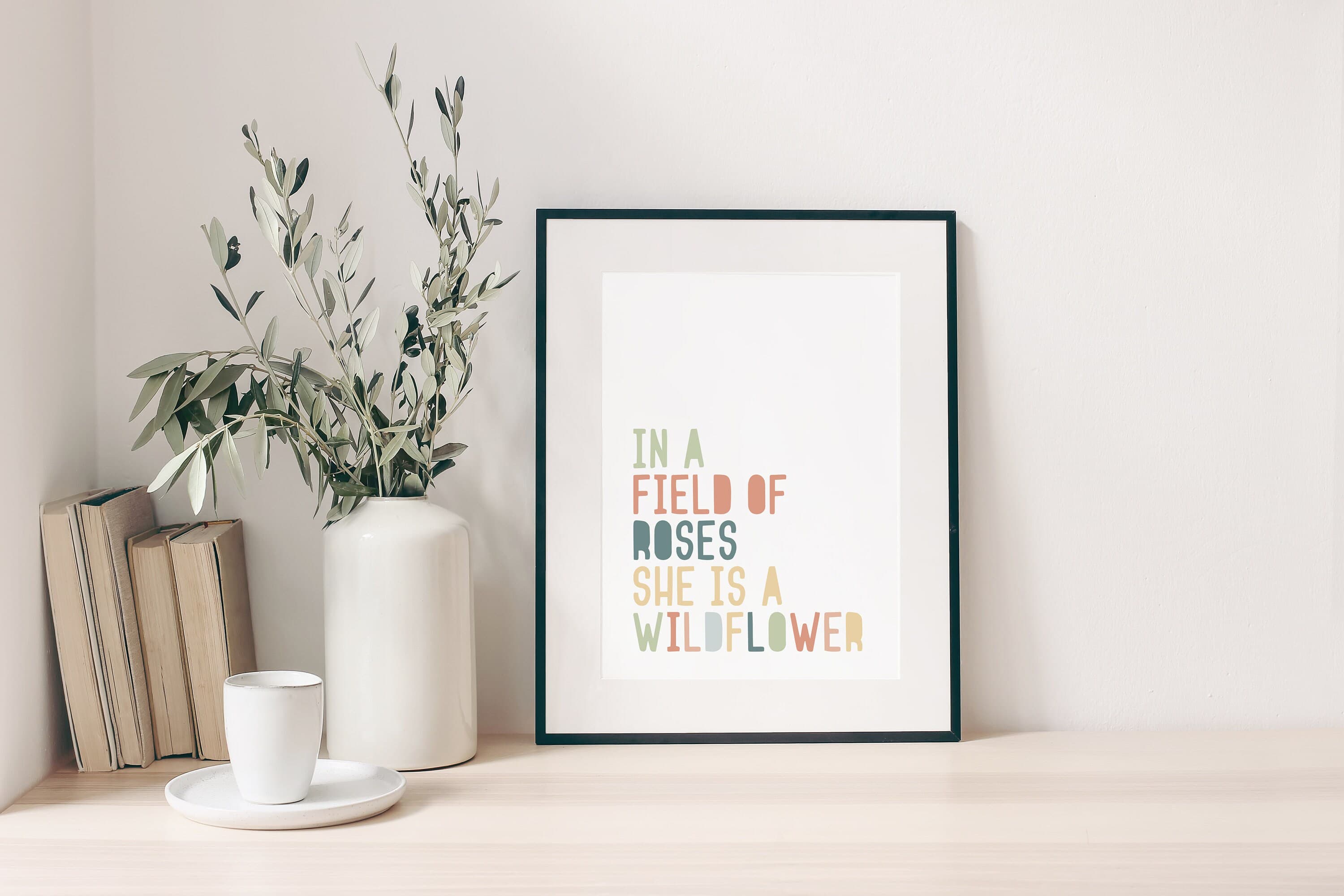Wildflower Nursery Quote Art Girls Room Printable Decor Floral Baby Wall Art Digital Download Whimsical Home Decor - image 5