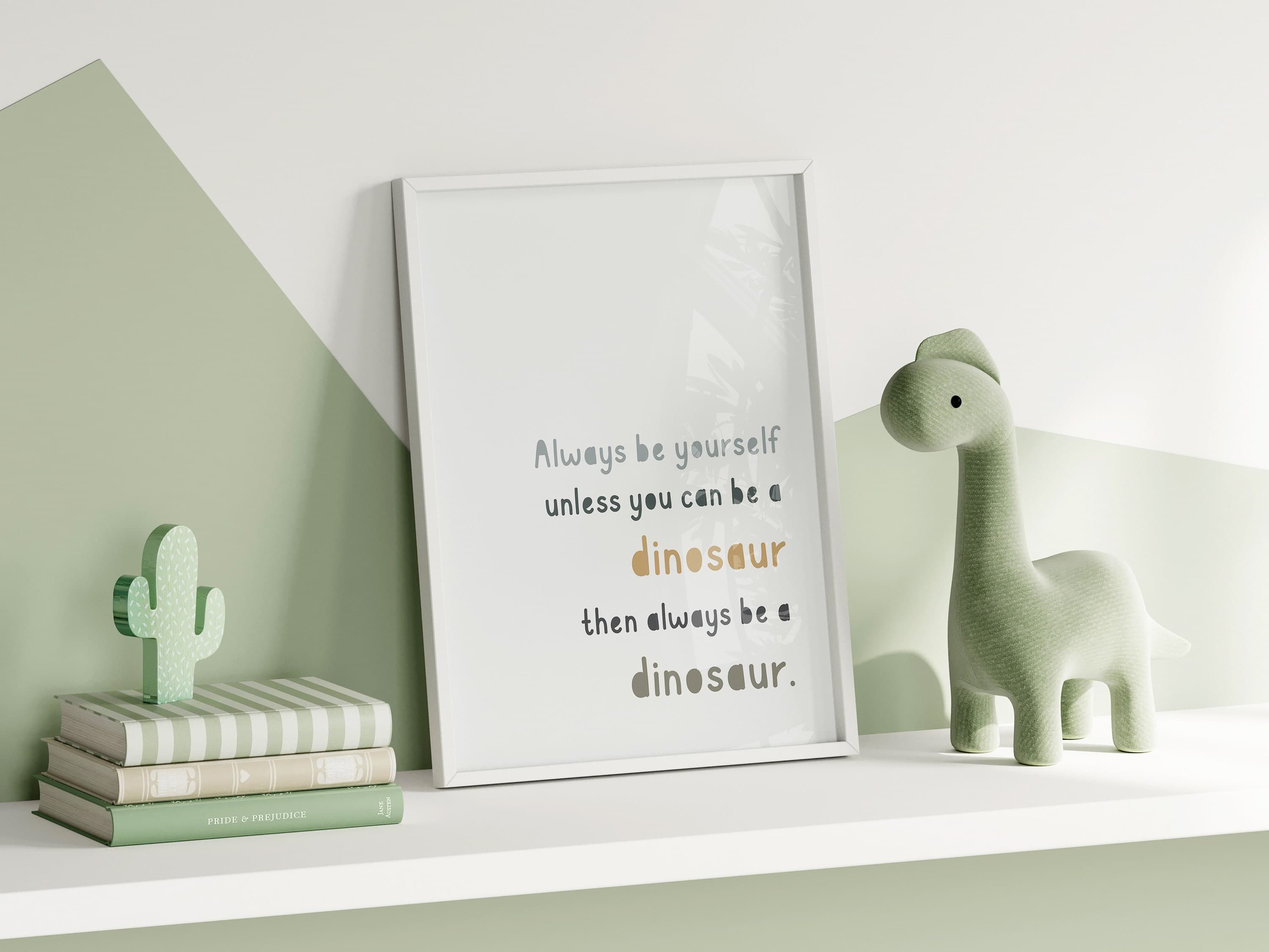 Always Be Yourself Unless You Can Be a Dinosaur Sign Kids Room Decor Dinosaur Prints Nursery Dinosaur Printable Wall Art for Kids - image 5