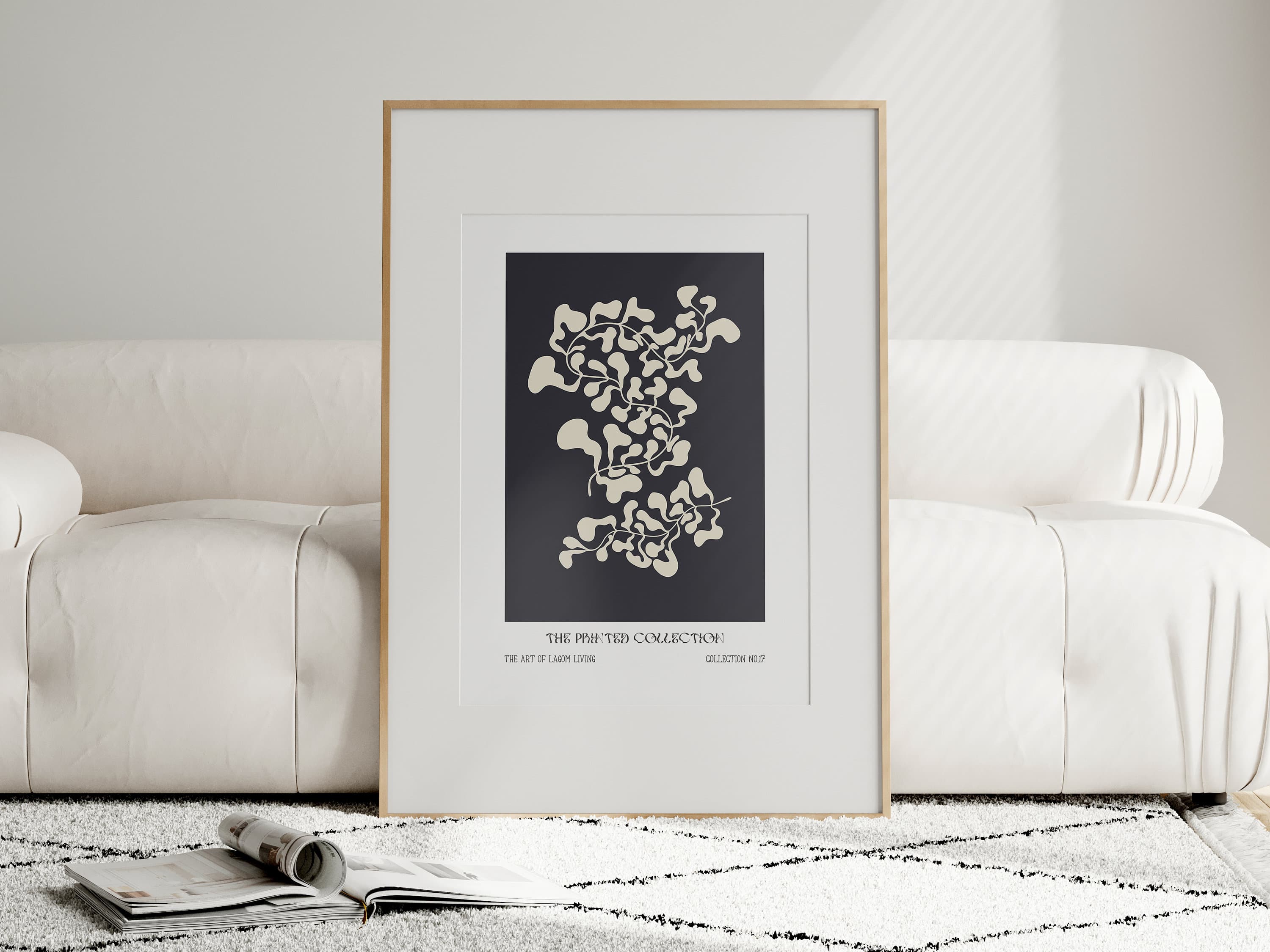 Abstract Art Wall Decor Mid Century Art Minimalist Print Modern Art Living Room Wall Art Flower Decor Floral Abstract Art Home Decor