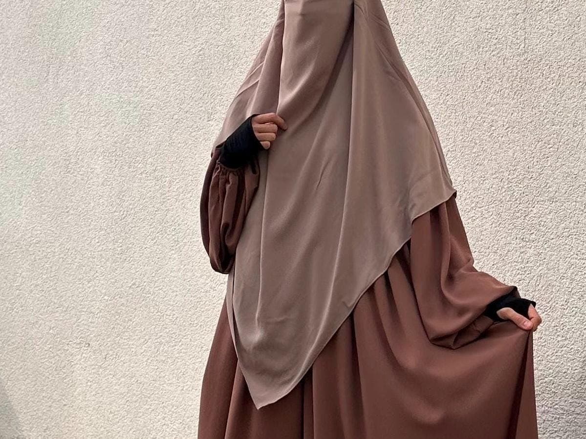 Khimar Triangle Diamond Long Elegant | Breathable Modest Hijab - Lightweight for Summer Winter | Daily and Prayer Wear - image 3