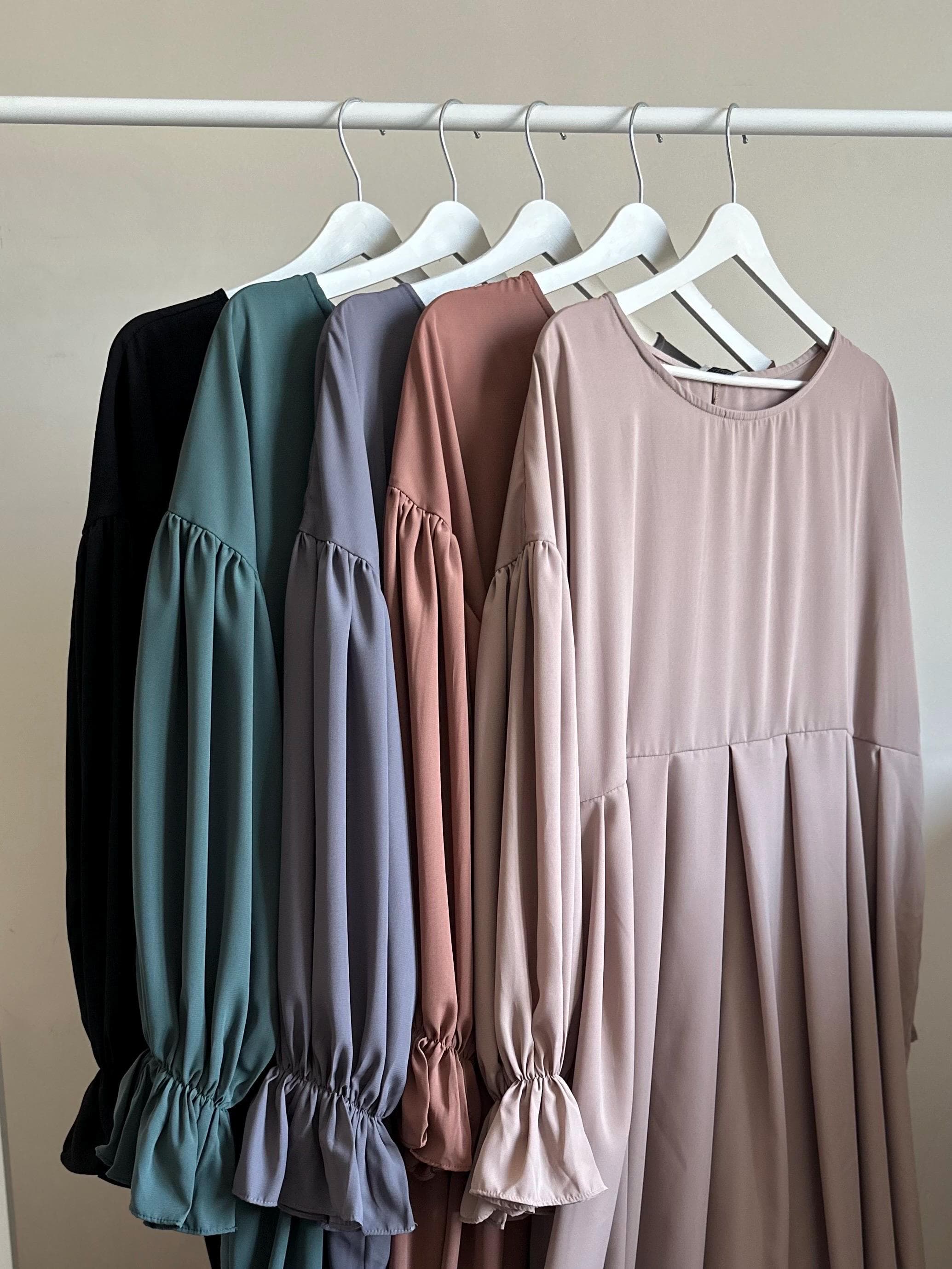Abaya Set Hijab Khimar | Jilbab Ruffle Sleeve Wide Skirt | Lightweight Breathable Summer | Ramadhan Eid Nikah Birthday Gift | ANIQAH ABAYA - image 4