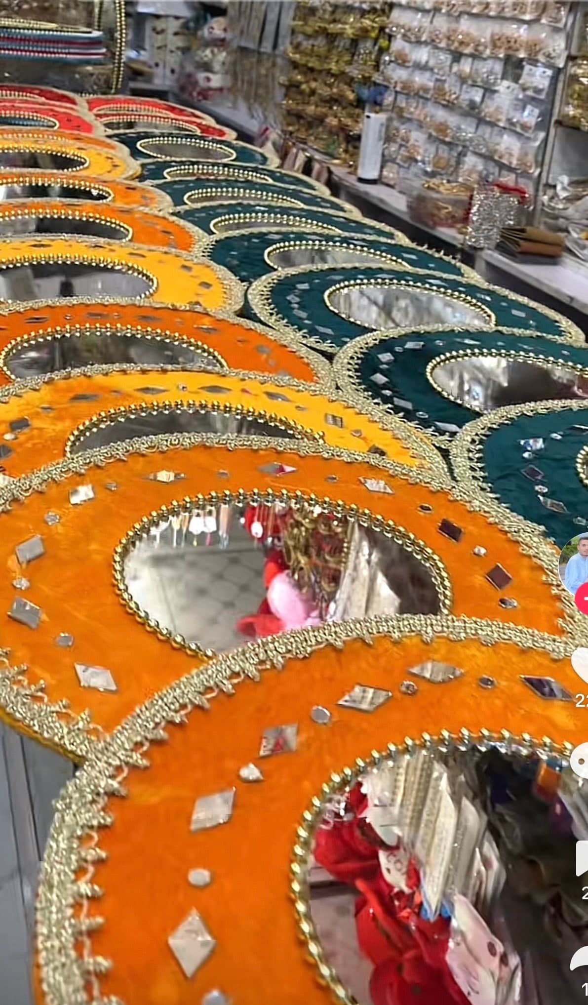 Henna Mirror Thaal/ Diwali/Mehndi Wedding Decor