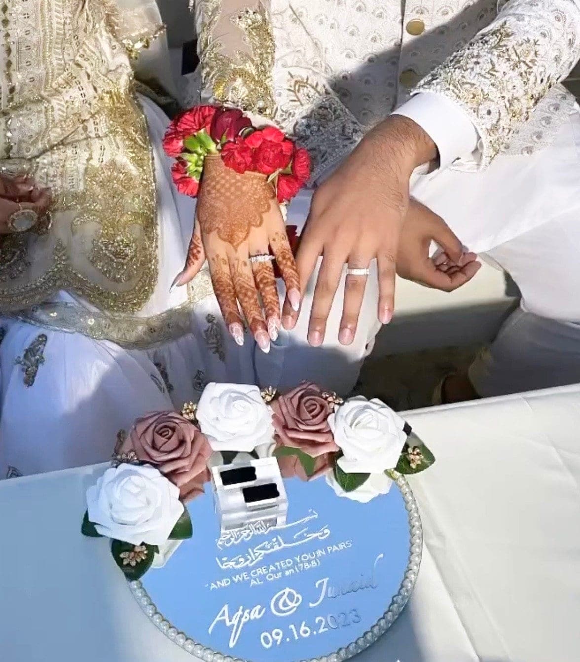 Engagement Mirror Ring Tray: Nikah Wedding Decor - image 3