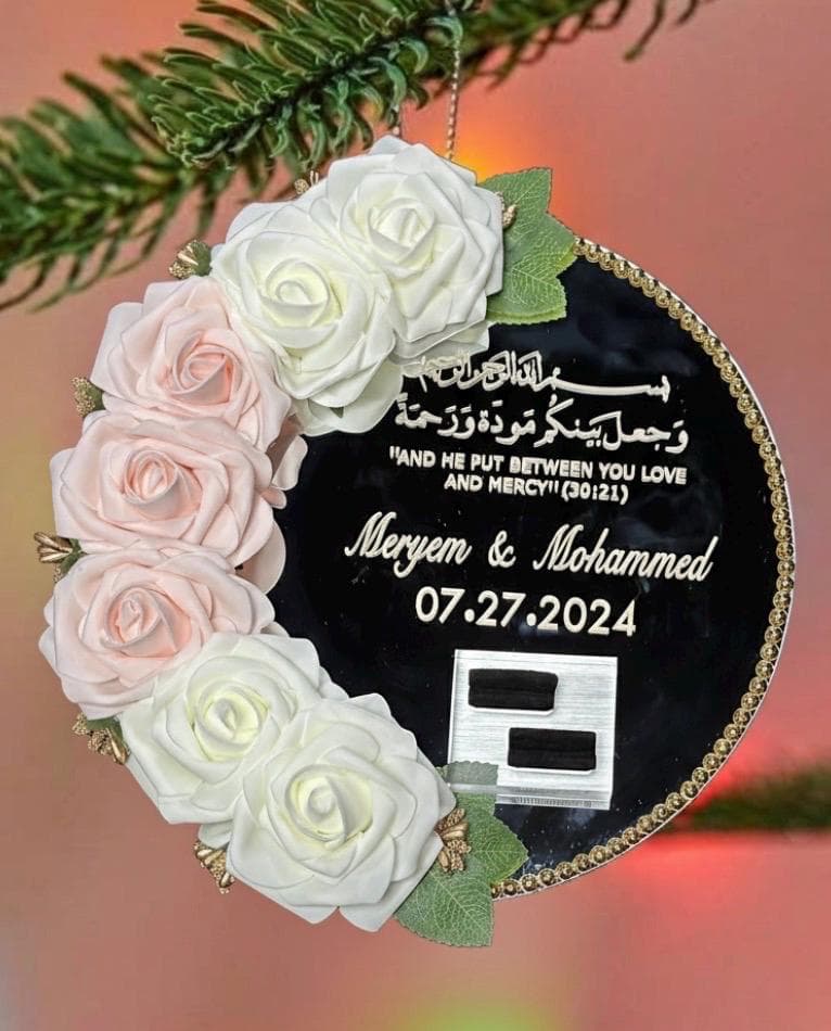Engagement Mirror Ring Tray: Nikah Wedding Decor