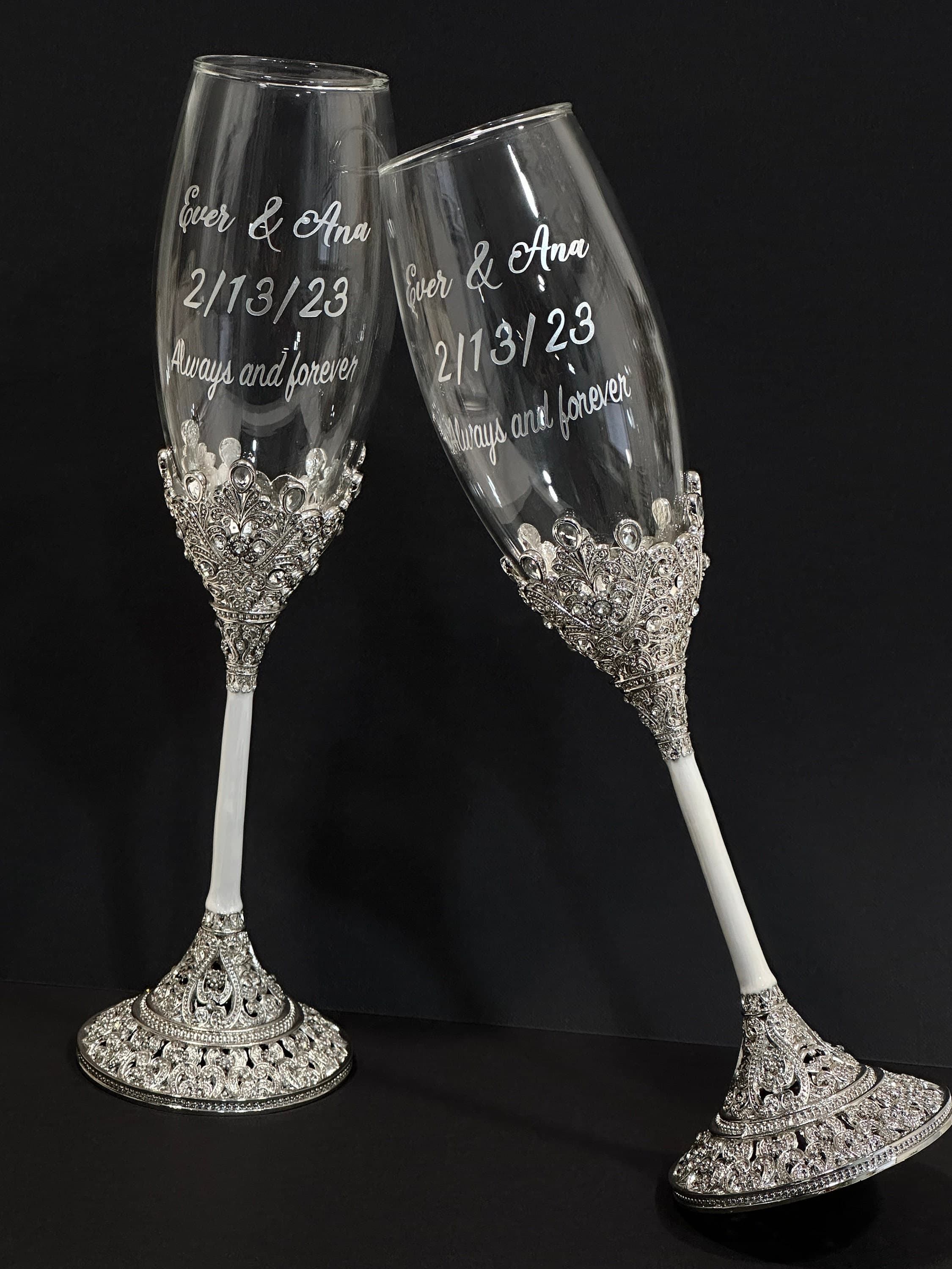 Wedding Flute Glass Set.