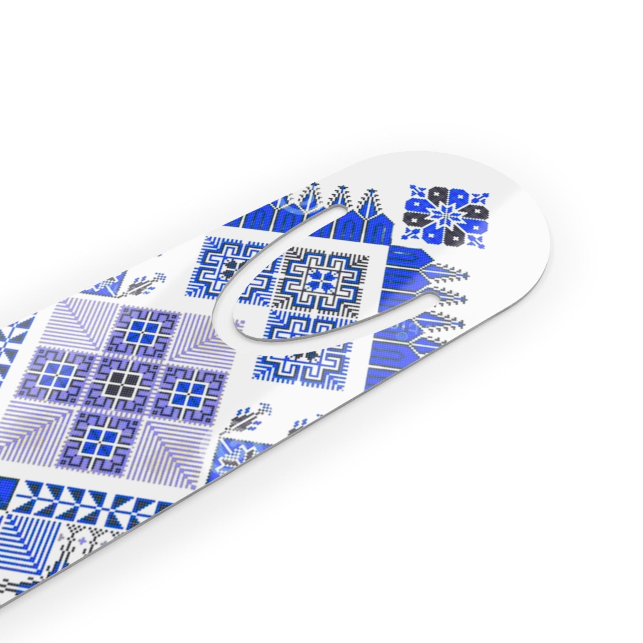 Middle Eastern Design Bookmark: Elegant Blue Patterned Page Marker - image 5