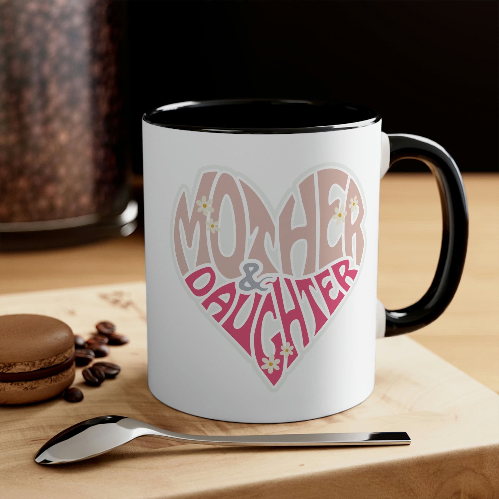Mother & Daughter Coffee Mug: Two-Tone Ceramic Mug